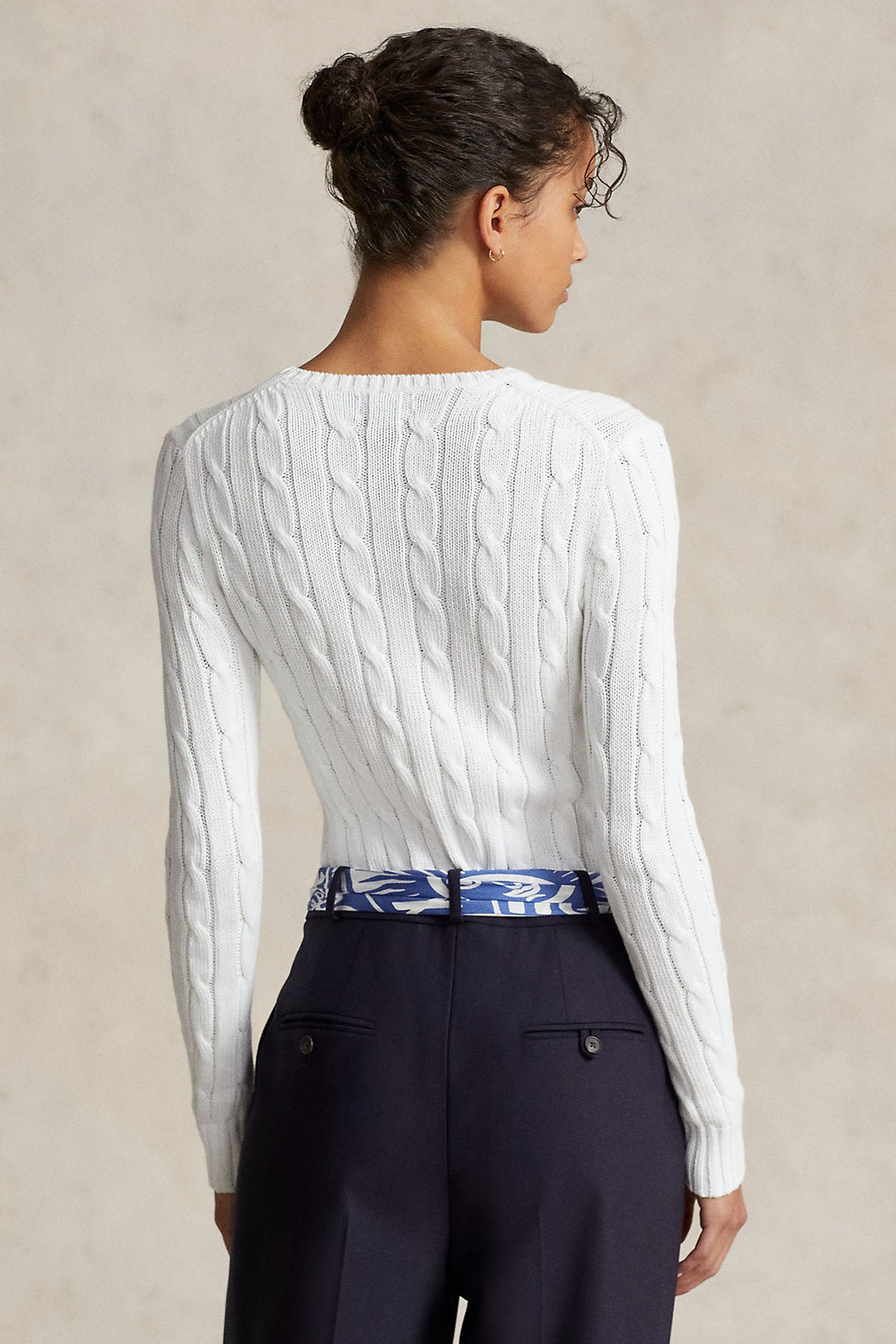 Polo Ralph Lauren Pima Cotton Slim Fit Yuvarlak Yaka Saç Örgü Triko-Libas Trendy Fashion Store