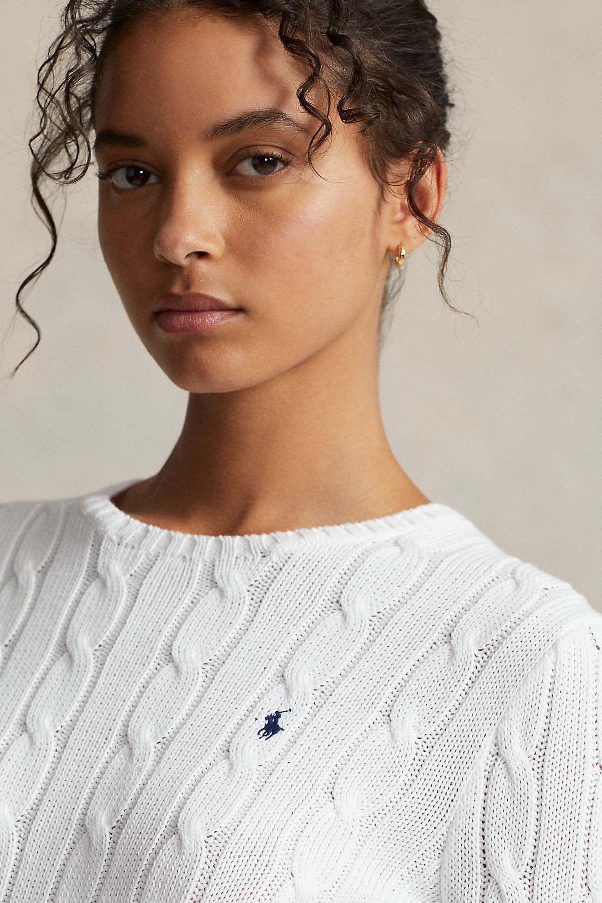 Polo Ralph Lauren Pima Cotton Slim Fit Yuvarlak Yaka Saç Örgü Triko-Libas Trendy Fashion Store
