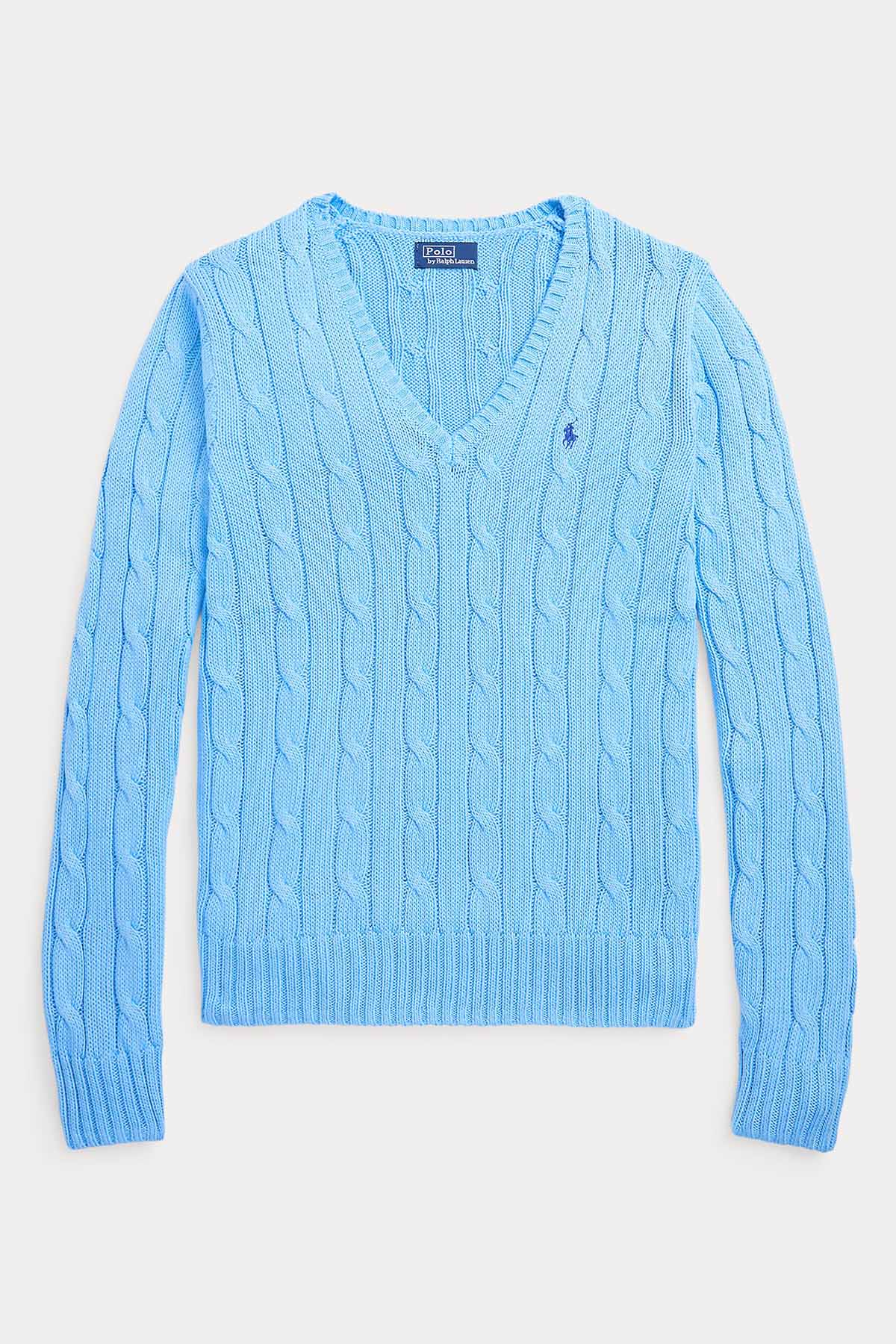 Polo Ralph Lauren Pima Cotton Slim Fit V Yaka Saç Örgü Triko-Libas Trendy Fashion Store