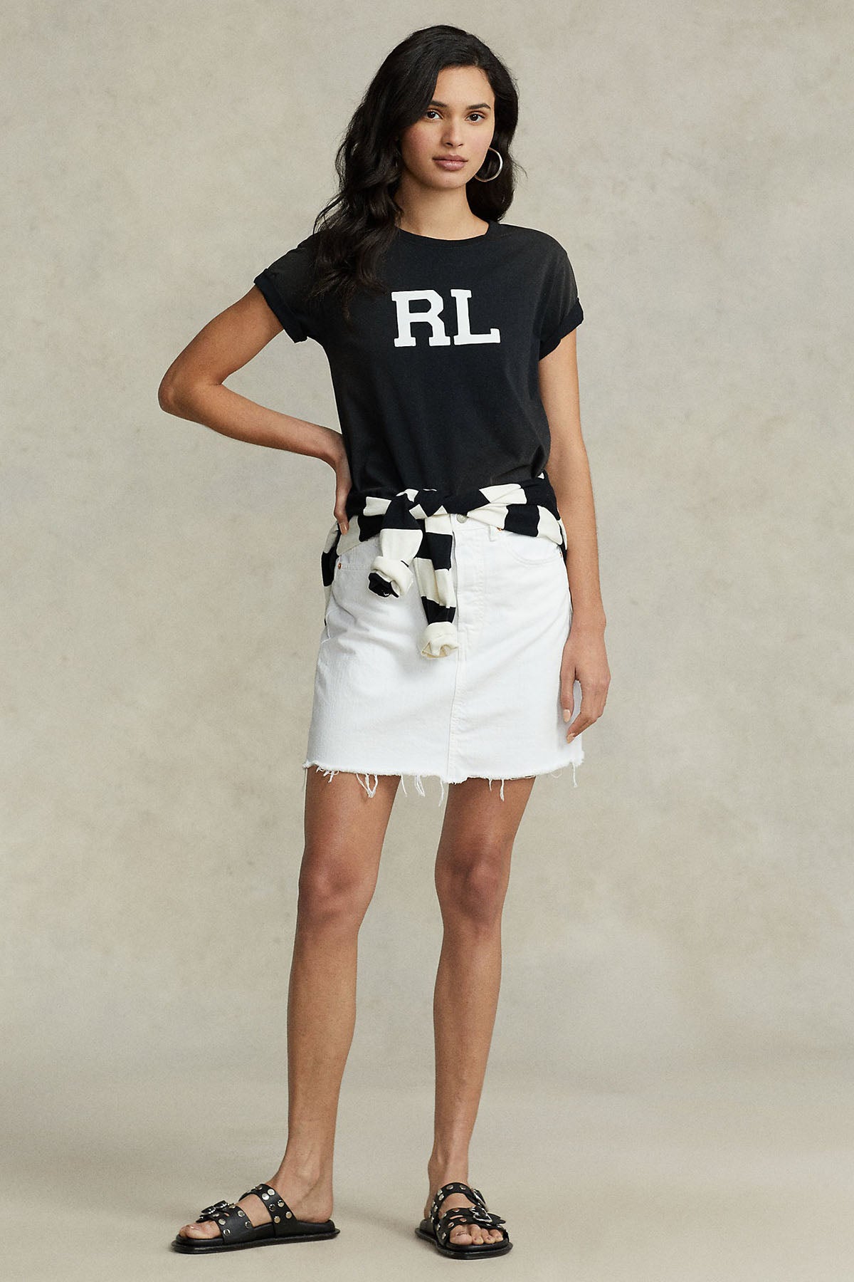 Polo Ralph Lauren Yüksek Bel Mini Jean Etek-Libas Trendy Fashion Store