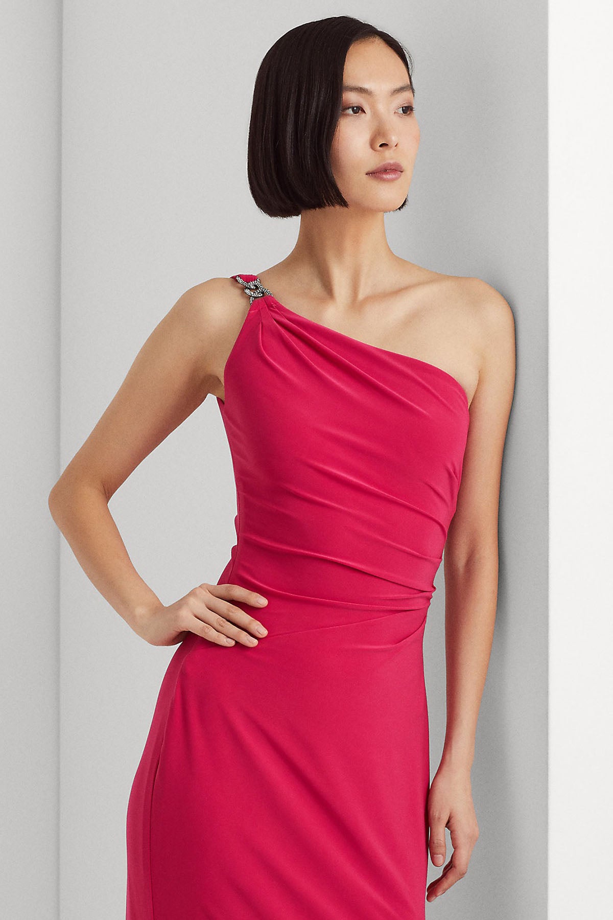 Polo Ralph Lauren Tek Omuz Maxi Abiye Elbise-Libas Trendy Fashion Store