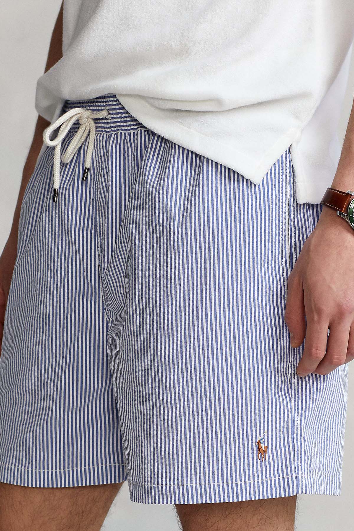 Polo Ralph Lauren Classic Fit Beli Lastikli Çizgili Şort Mayo-Libas Trendy Fashion Store
