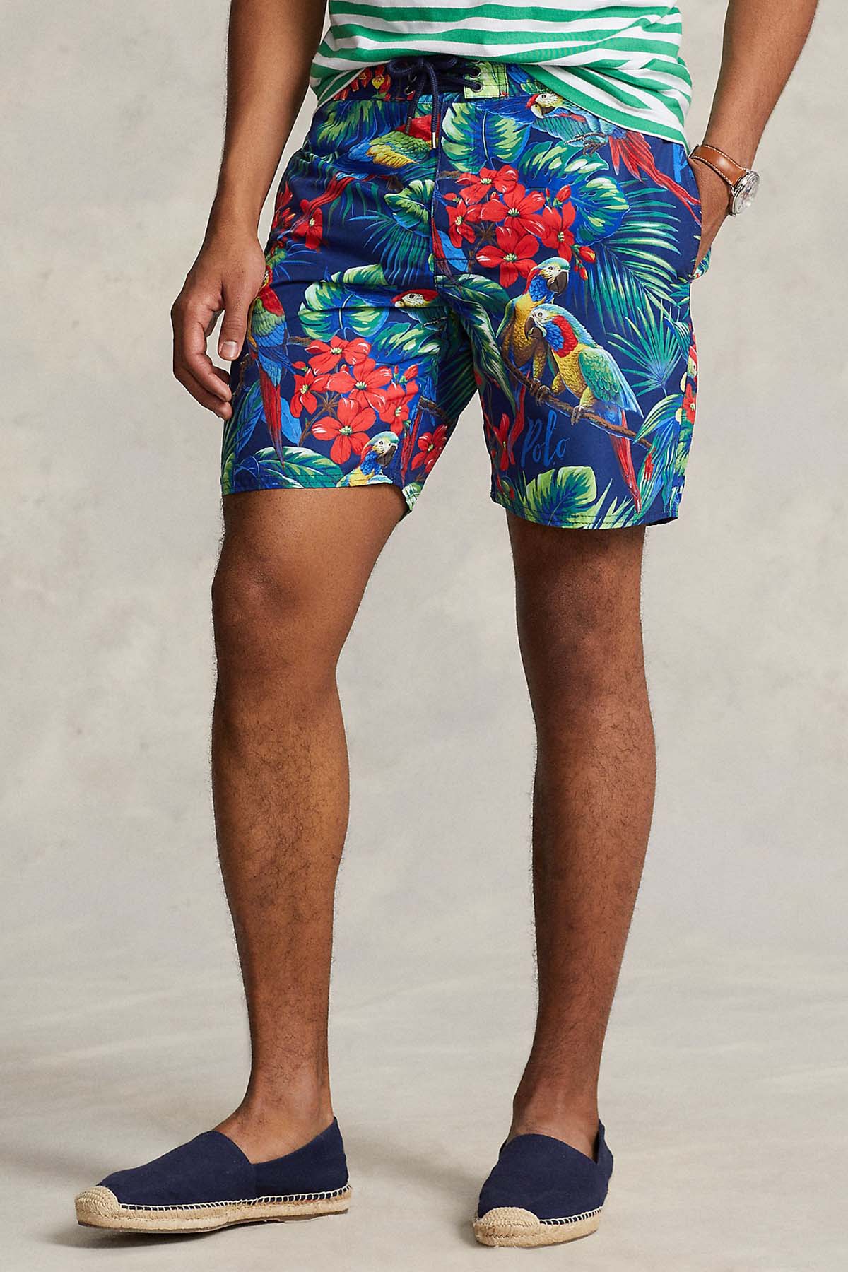 Polo Ralph Lauren Beli Lastikli Egzotik Desenli Şort Mayo-Libas Trendy Fashion Store