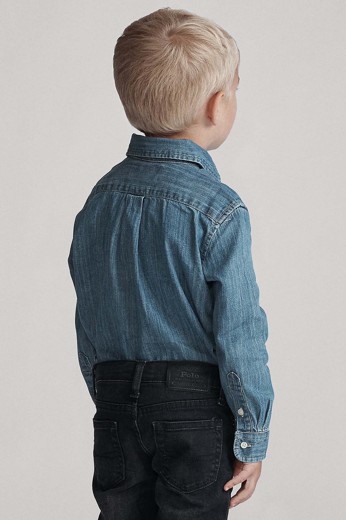 Polo Ralph Lauren Kids 5-7 Yaş Erkek Çocuk Denim Gömlek-Libas Trendy Fashion Store