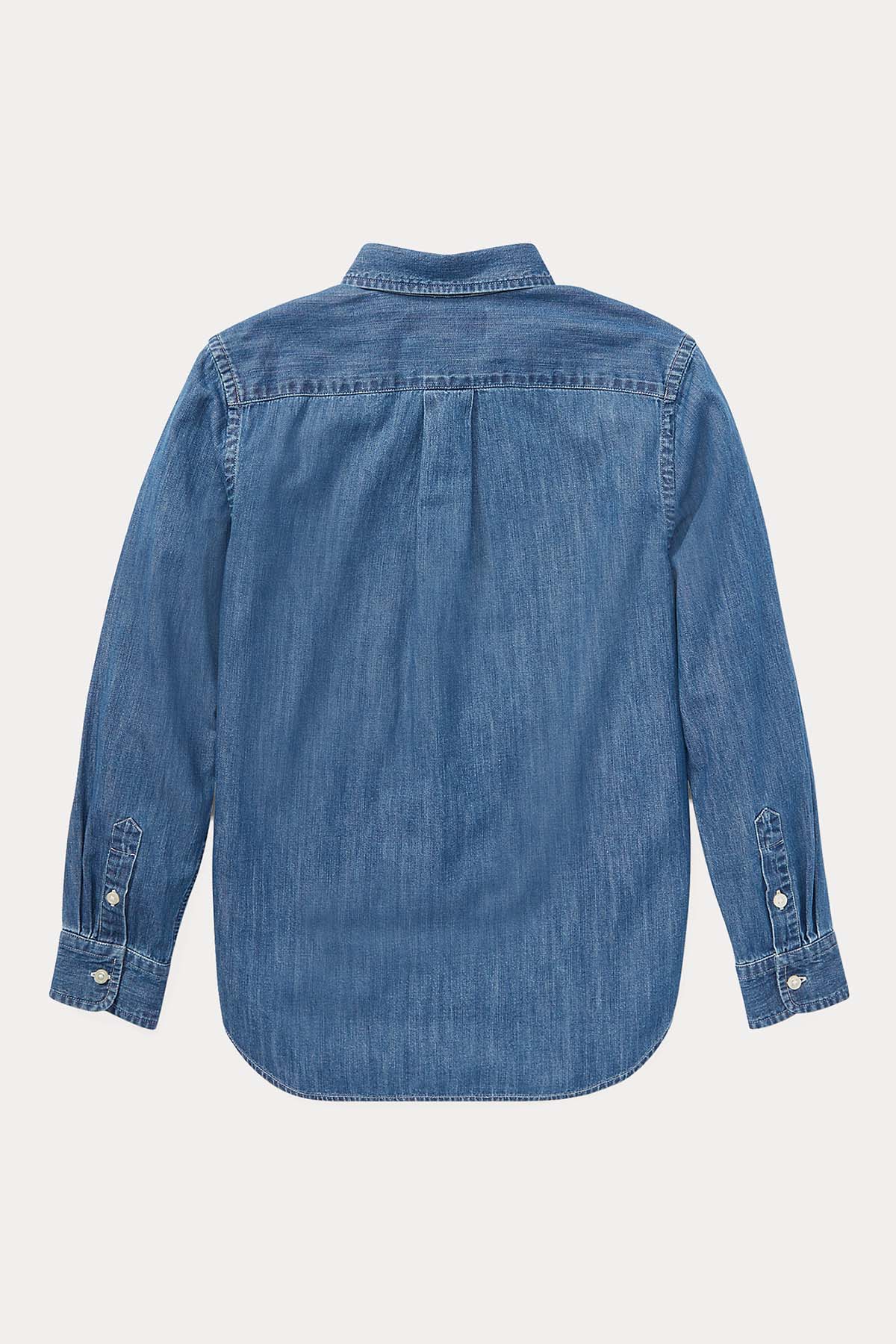 Polo Ralph Lauren Kids S-M Beden Erkek Çocuk Denim Gömlek-Libas Trendy Fashion Store