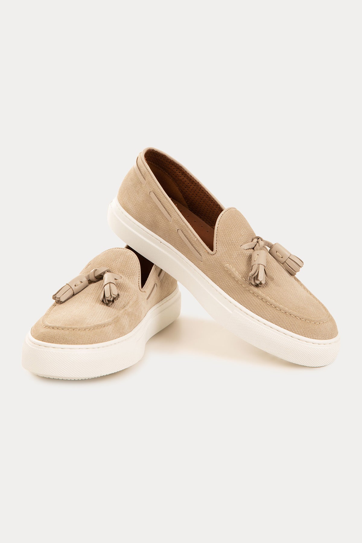 Fratelli Rossetti Örgü Deri Püsküllü Loafer Ayakkabı-Libas Trendy Fashion Store