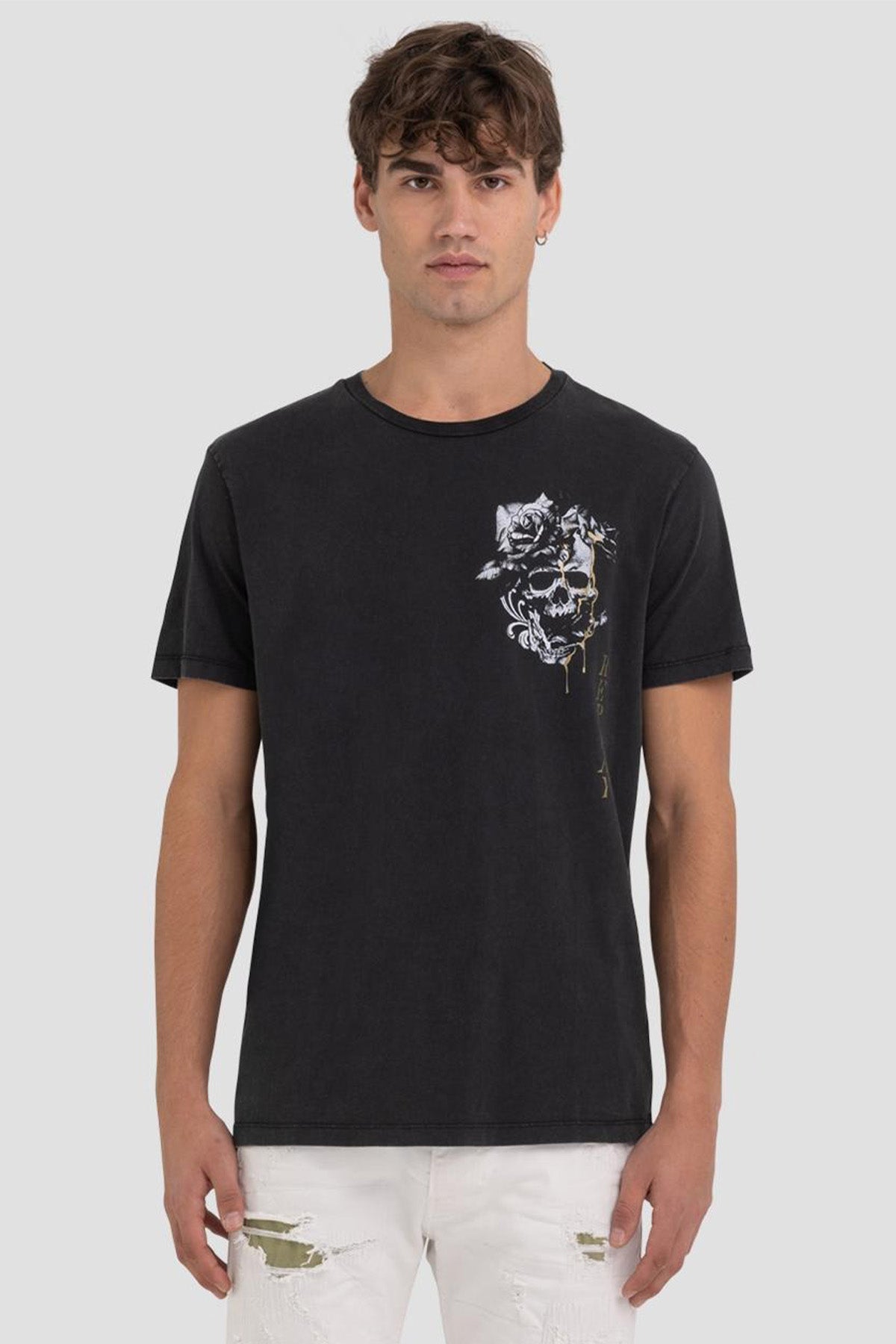 Replay Yuvarlak Yaka Yıkamalı T-shirt-Libas Trendy Fashion Store