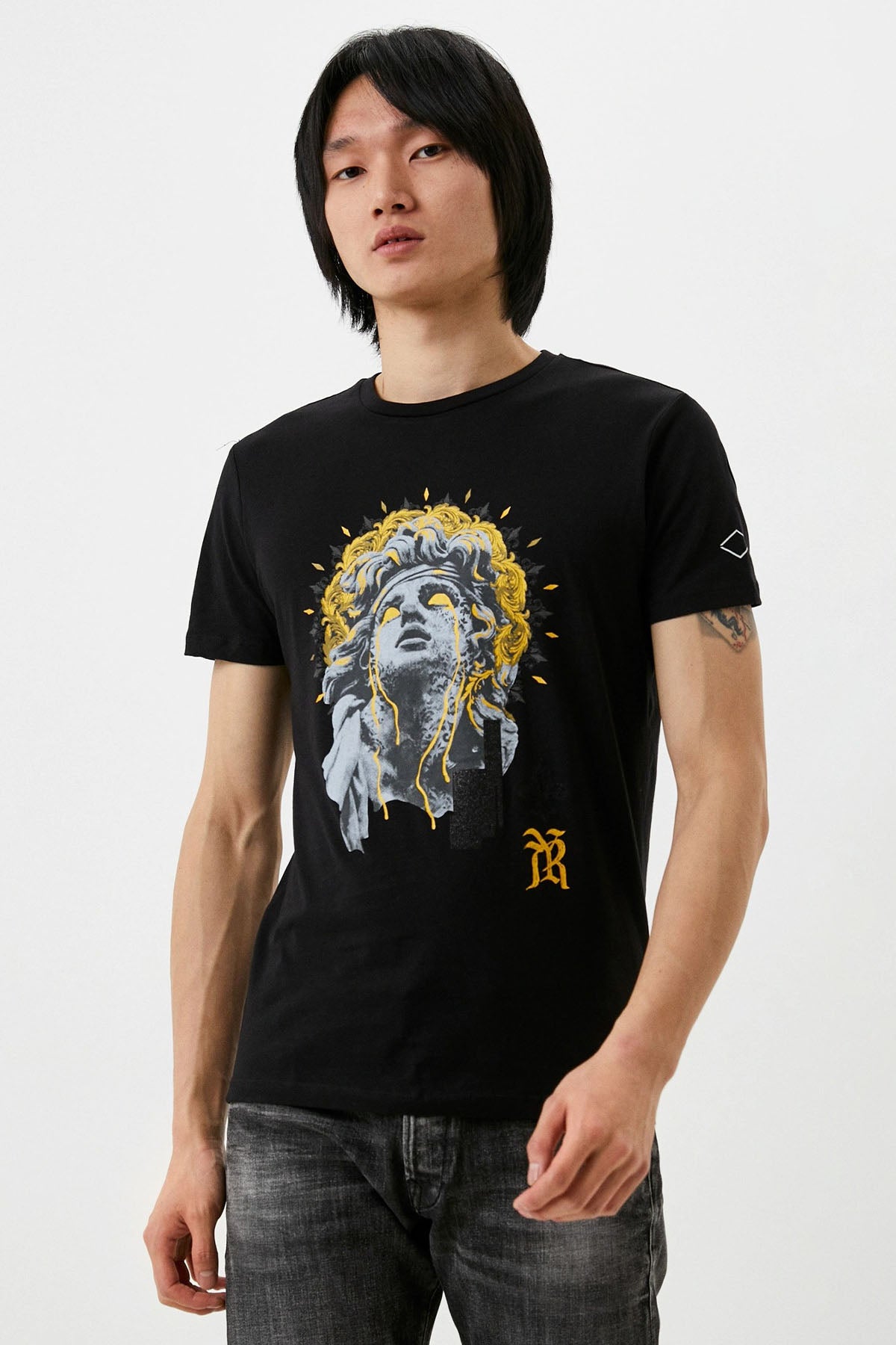 Replay Yuvarlak Yaka Baskılı T-shirt-Libas Trendy Fashion Store