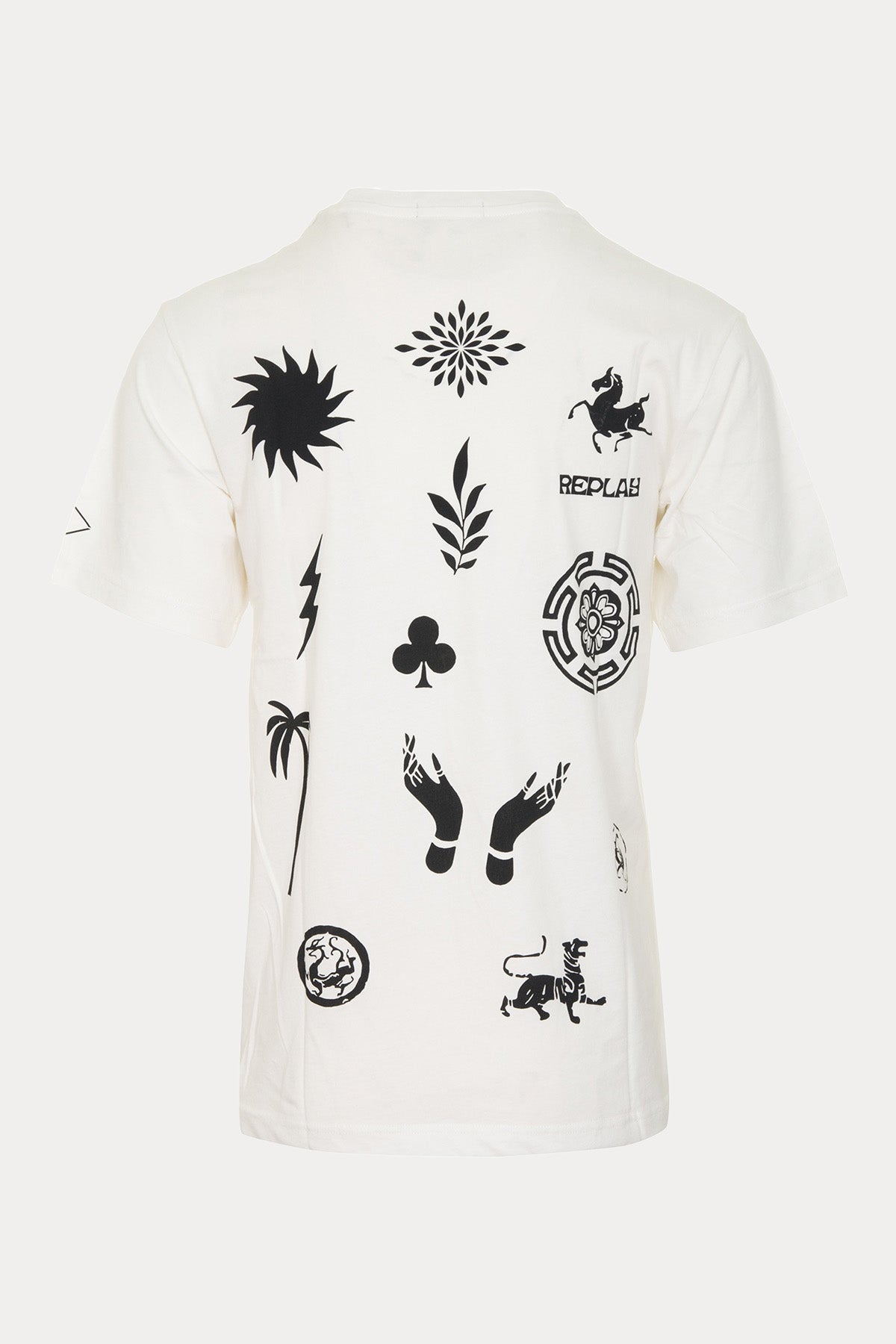 Replay Yuvarlak Yaka Baskılı T-shirt-Libas Trendy Fashion Store