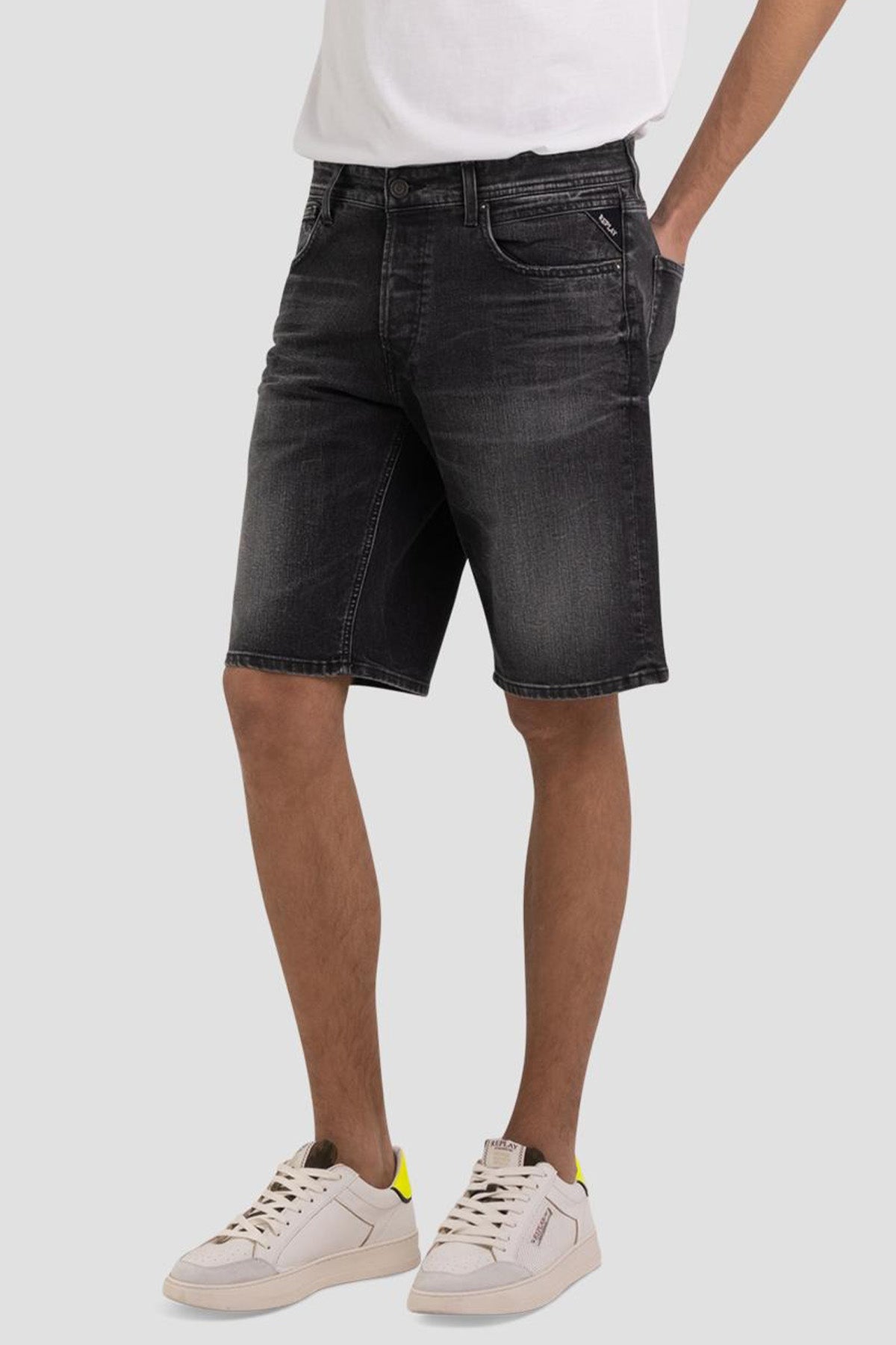 Replay 573 Bio Grover Straight Fit Denim Şort-Libas Trendy Fashion Store