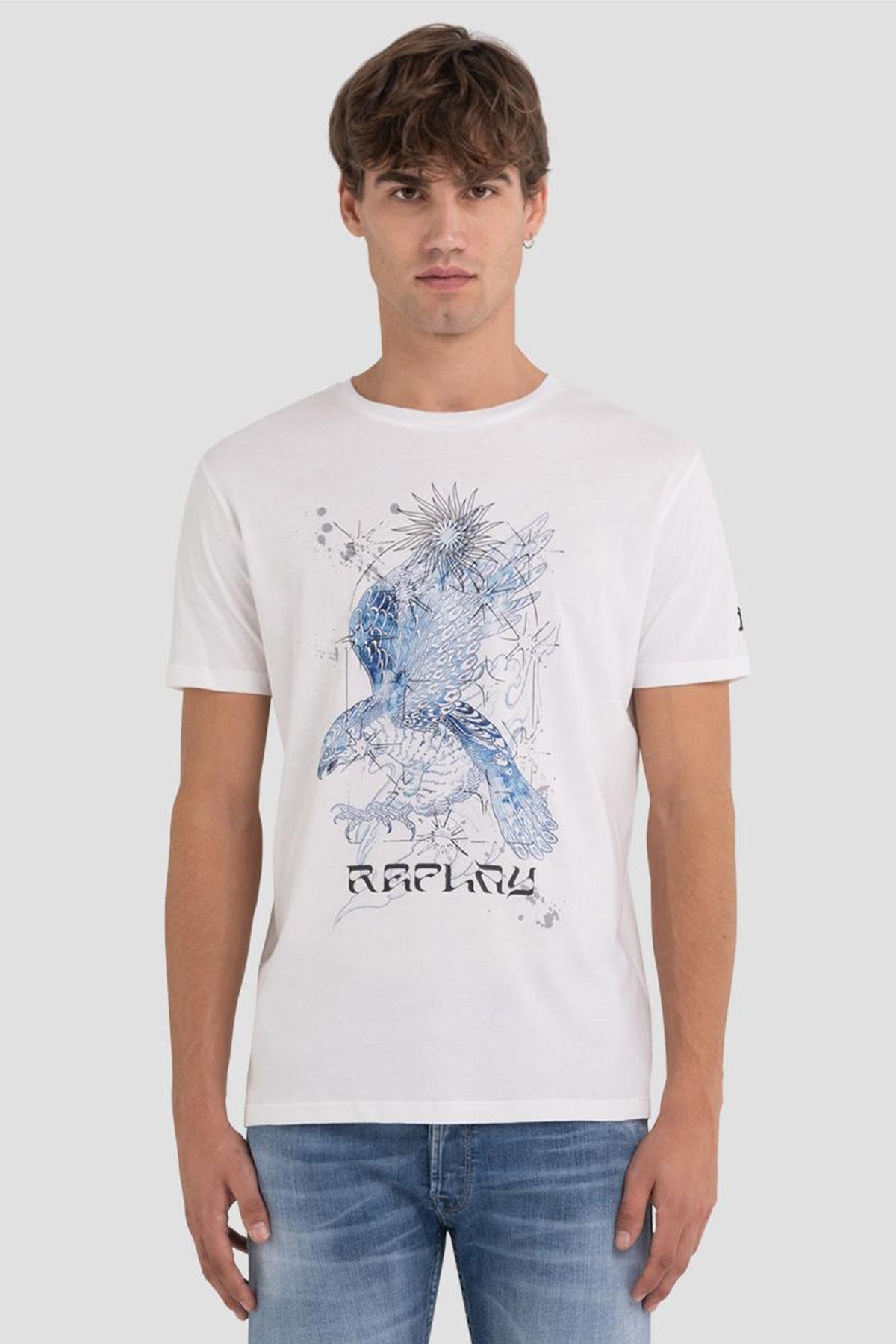 Replay Yuvarlak Yaka Baskılı T-shirt-Libas Trendy Fashion Store