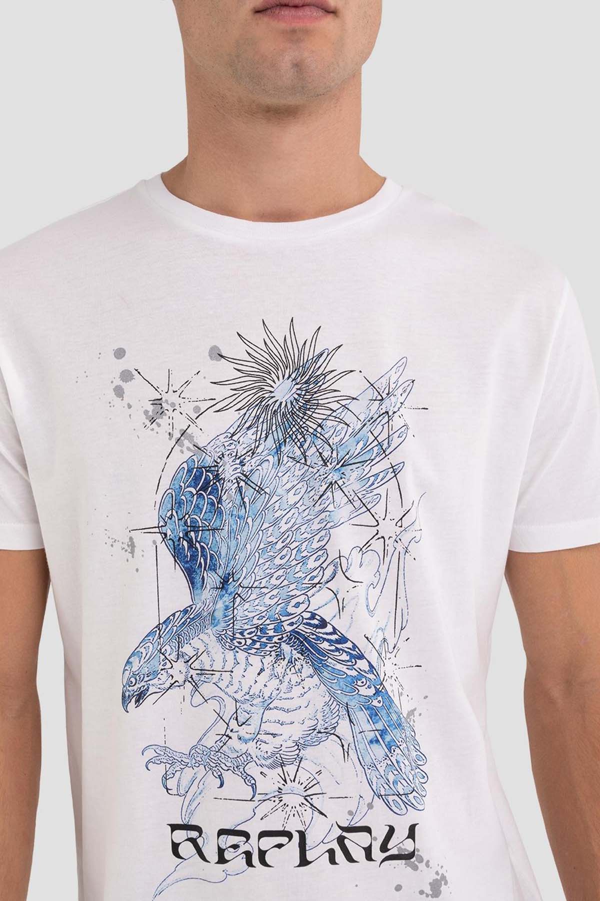 Replay Yuvarlak Yaka Baskılı T-shirt-Libas Trendy Fashion Store