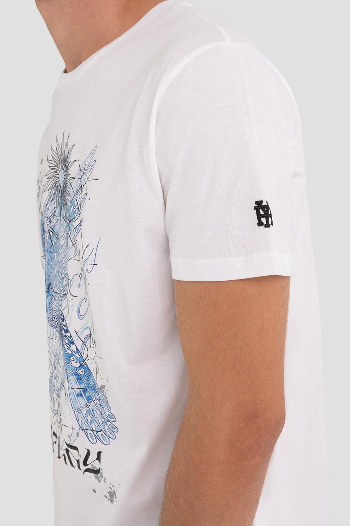 Replay Yuvarlak Yaka Baskılı T-shirt-Libas Trendy Fashion Store