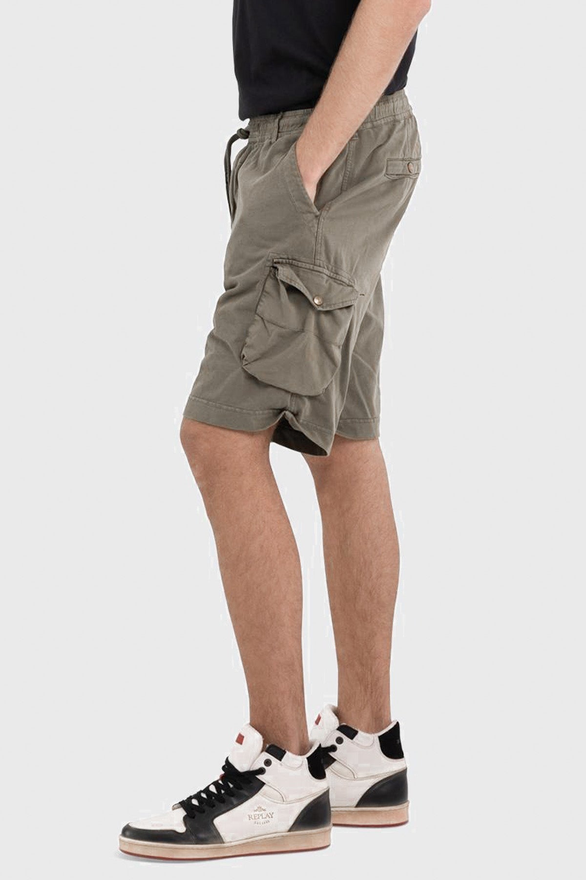 Replay Beli Lastikli Kargo Cepli Şort-Libas Trendy Fashion Store