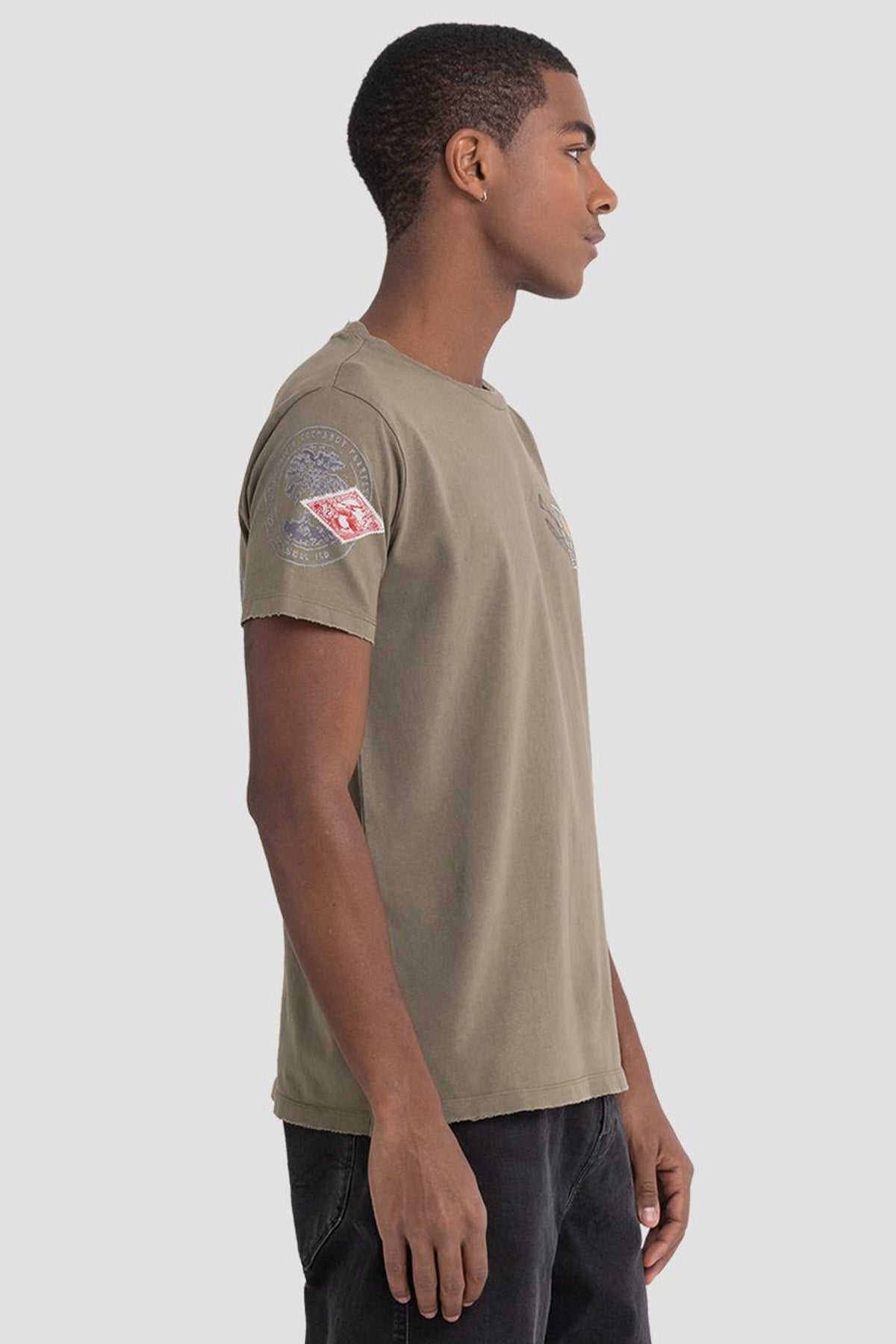 Replay Yuvarlak Yaka Eskitme Detaylı Baskılı T-shirt-Libas Trendy Fashion Store