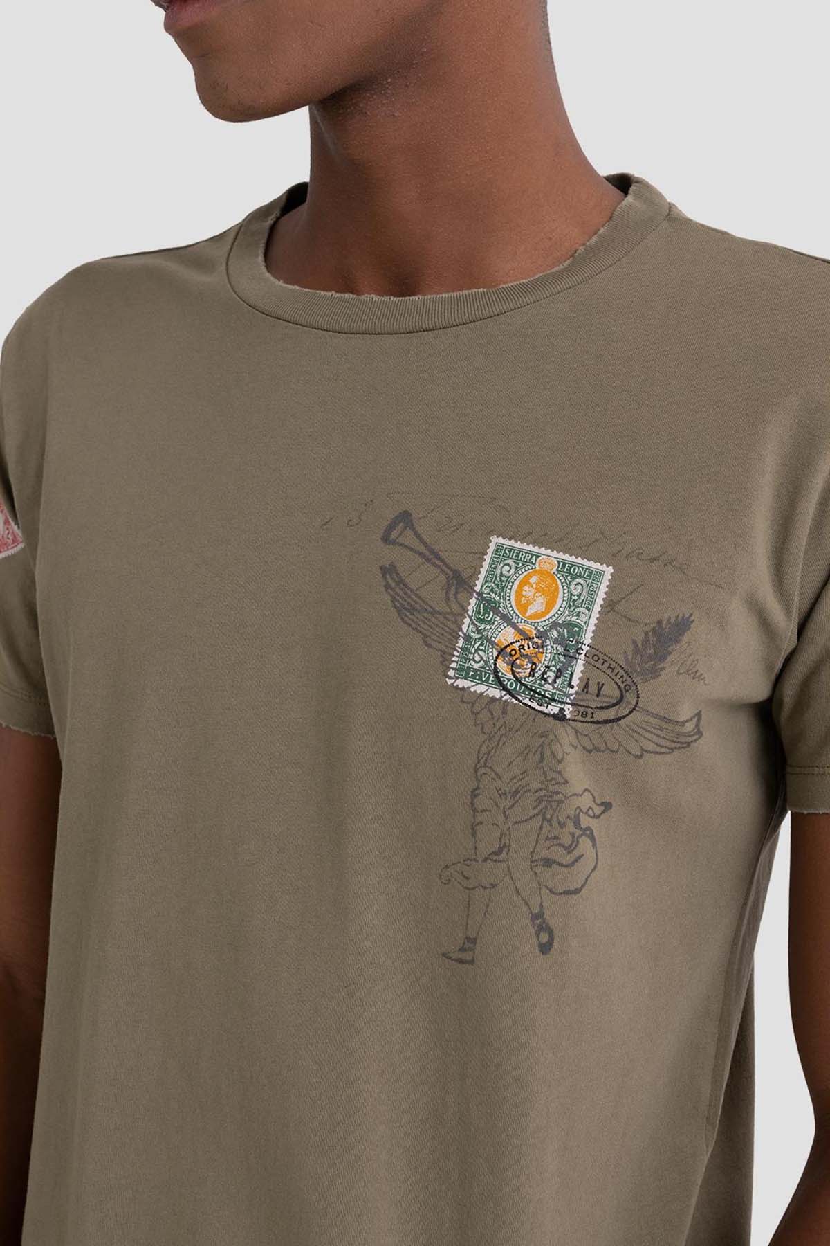 Replay Yuvarlak Yaka Eskitme Detaylı Baskılı T-shirt-Libas Trendy Fashion Store