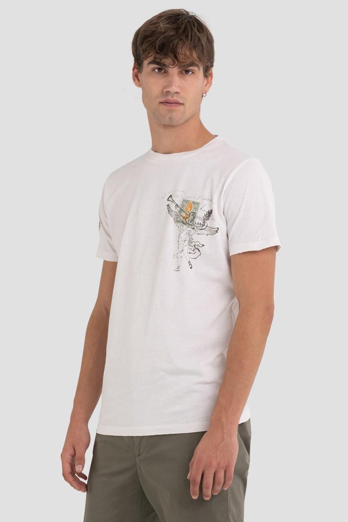 Replay Yuvarlak Yaka Eskitme Detaylı Baskılı T-shirt-Libas Trendy Fashion Store