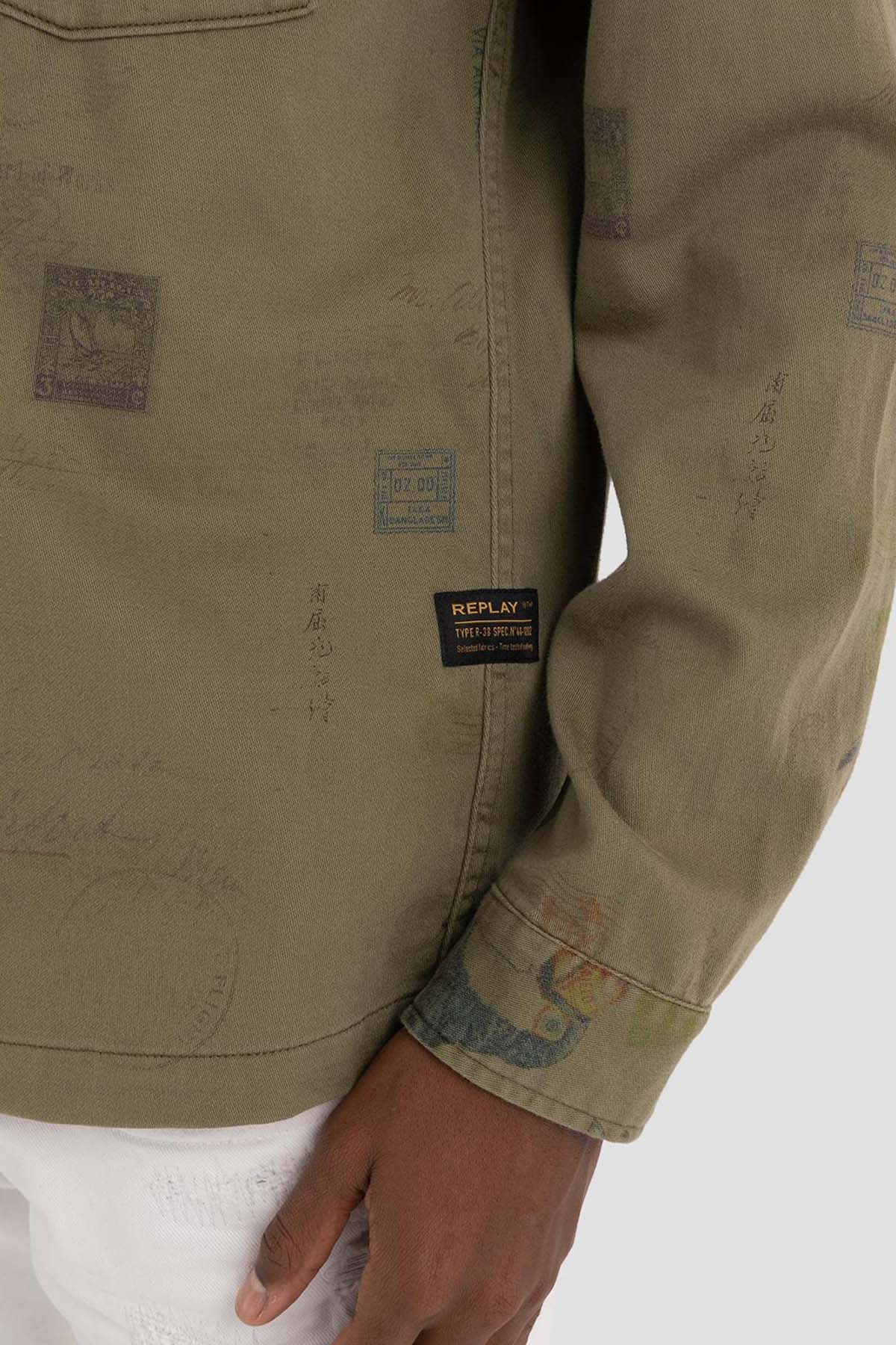 Replay Cep Detaylı Baskılı Gömlek Ceket-Libas Trendy Fashion Store