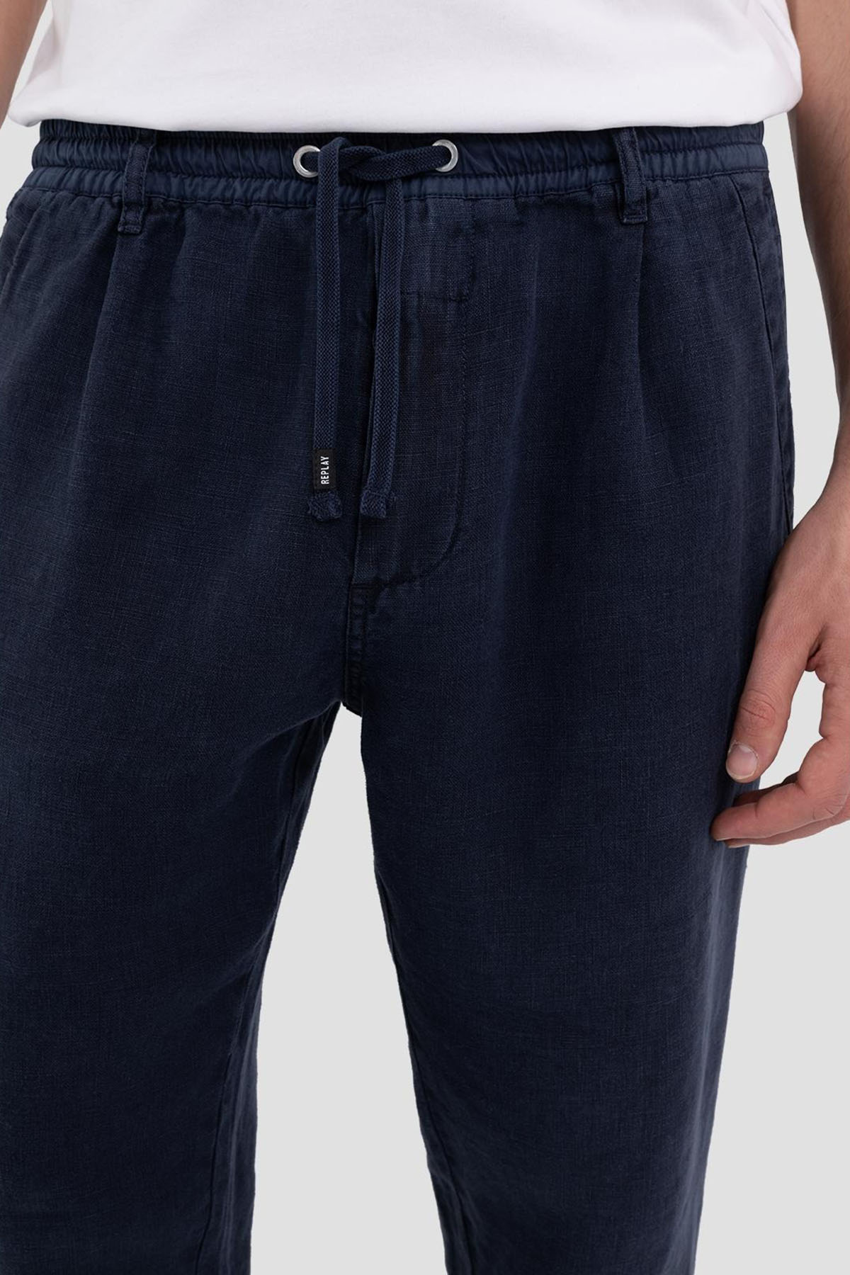 Replay Beli Lastikli Keten Jogger Pantolon-Libas Trendy Fashion Store