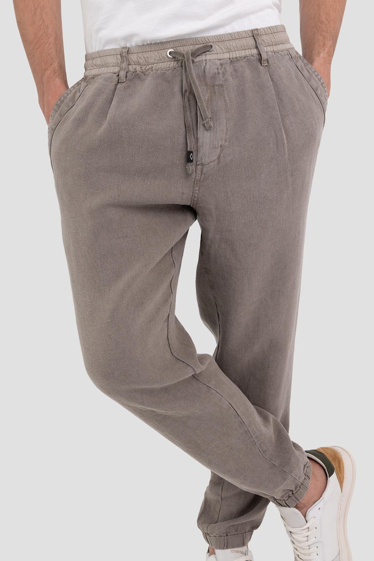 Replay Beli Lastikli Keten Jogger Pantolon-Libas Trendy Fashion Store