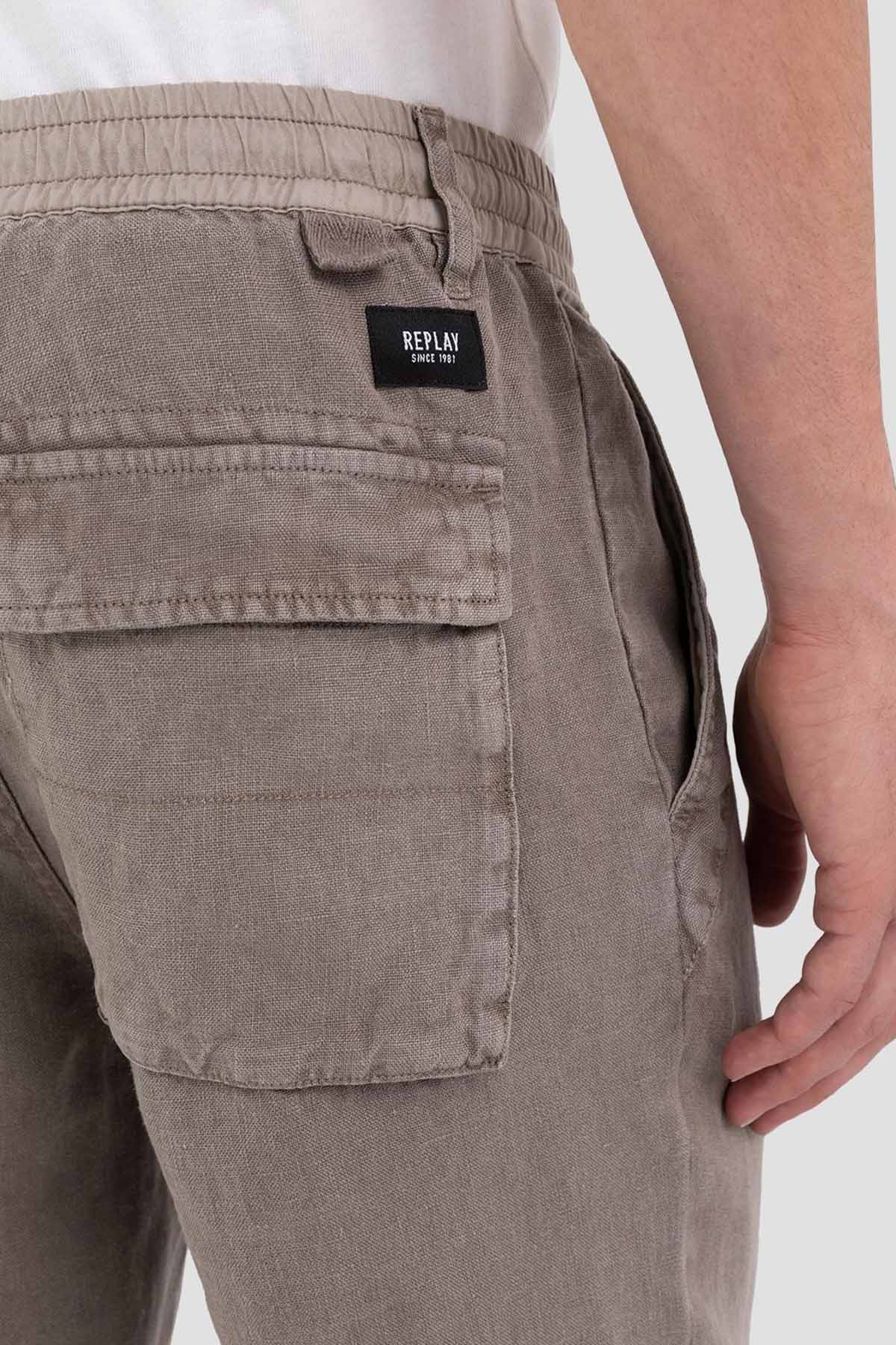 Replay Beli Lastikli Keten Jogger Pantolon-Libas Trendy Fashion Store