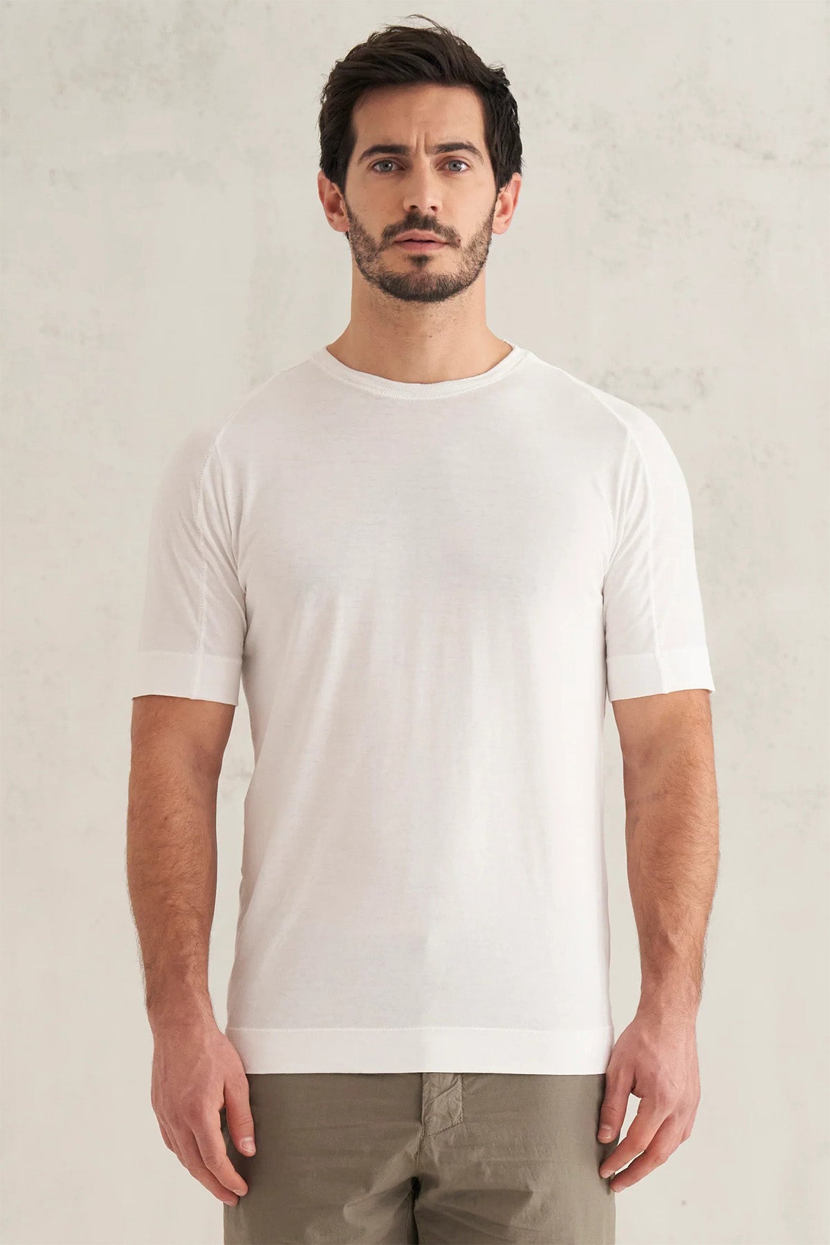 Transit Cep Detaylı Keten Karışımlı Yuvarlak Yaka T-shirt-Libas Trendy Fashion Store