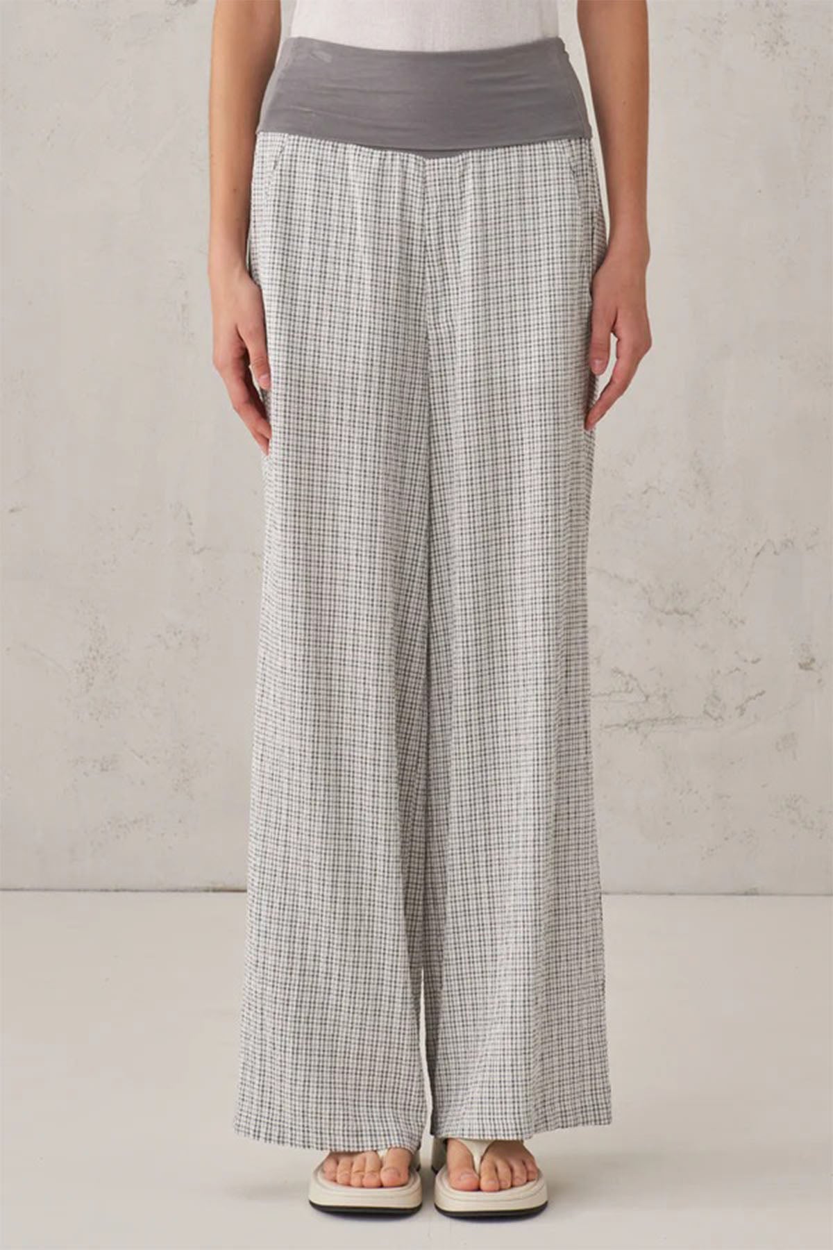 Transit Beli Lastikli Pötikareli Pantolon