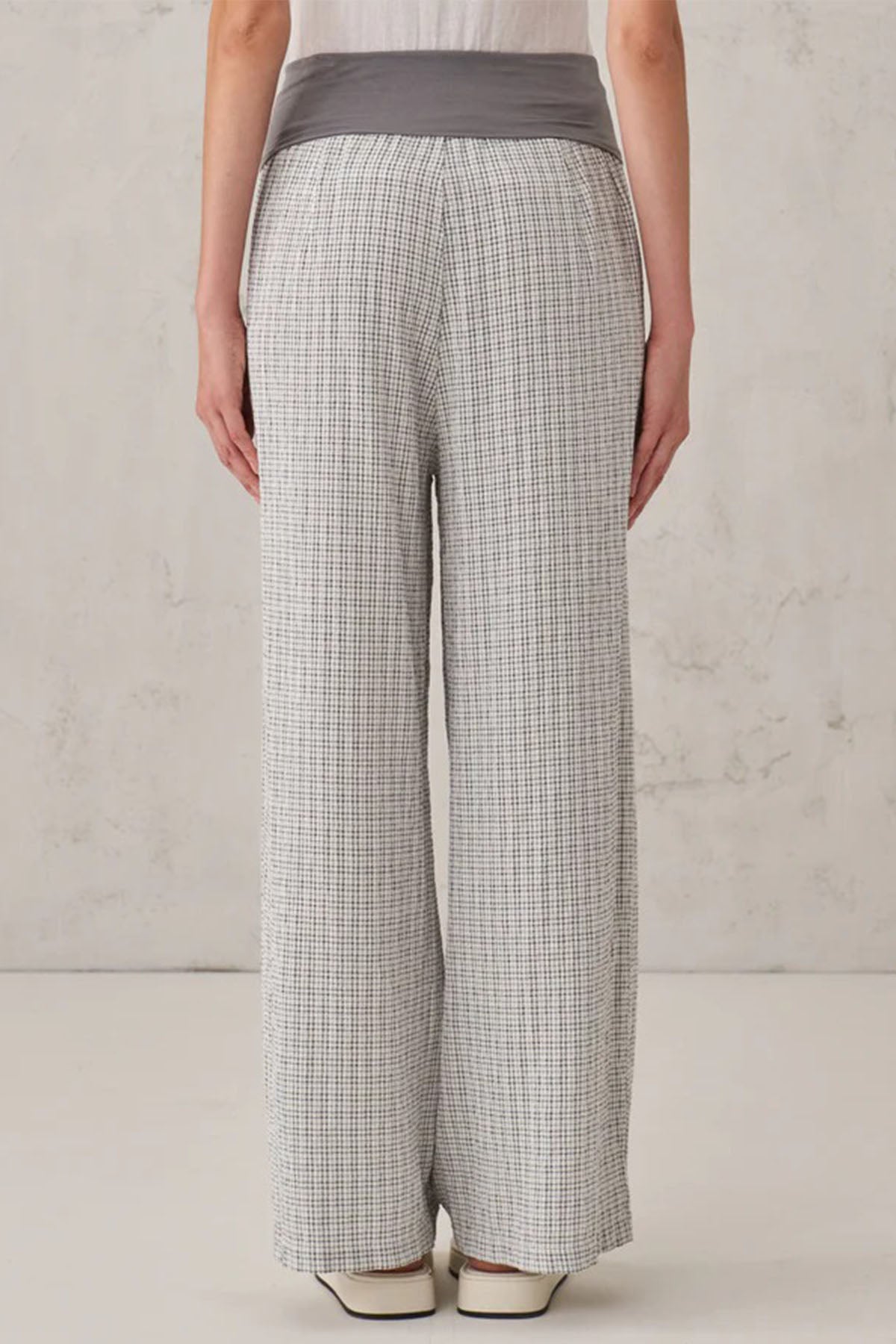 Transit Beli Lastikli Pötikareli Pantolon