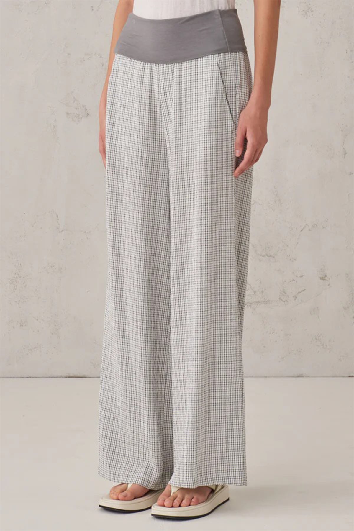 Transit Beli Lastikli Pötikareli Pantolon