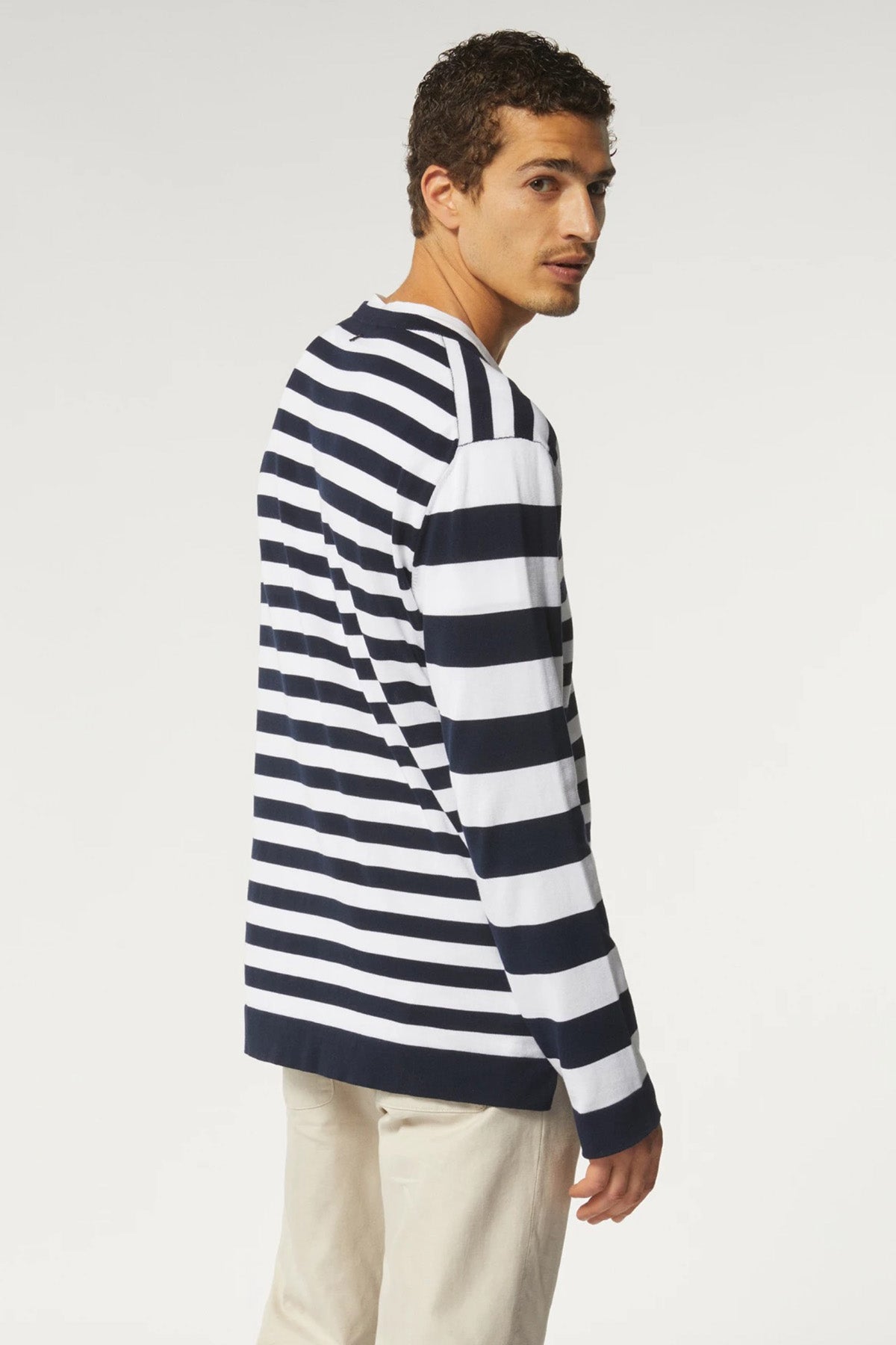 Dondup Yuvarlak Yaka Çizgili İnce Örgü Triko-Libas Trendy Fashion Store