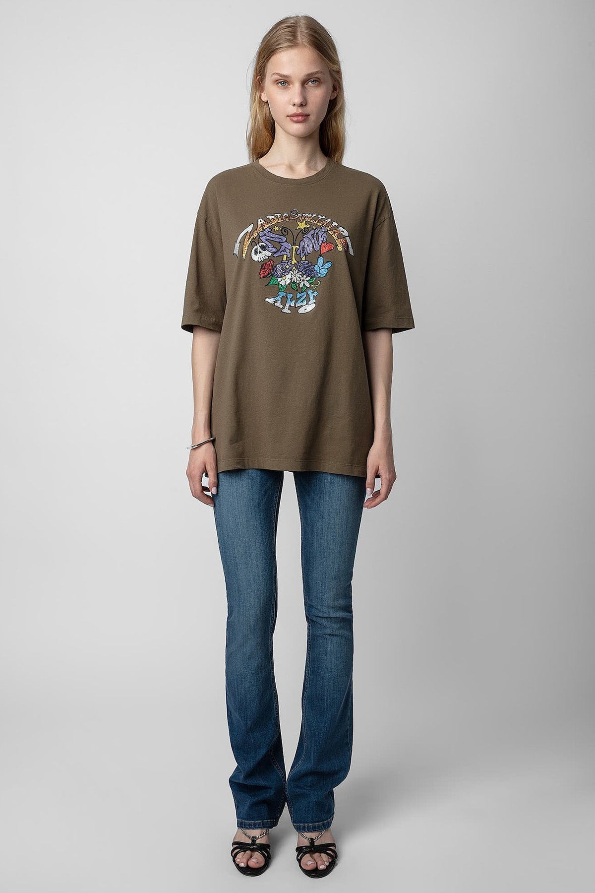 Zadig & Voltaire Geniş Kesim Yuvarlak Yaka Logolu T-shirt