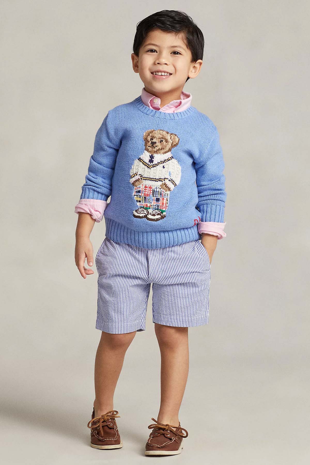 Polo Ralph Lauren Kids 2-7 Yaş Erkek Çocuk Yandan Cepli Çizgili Şort