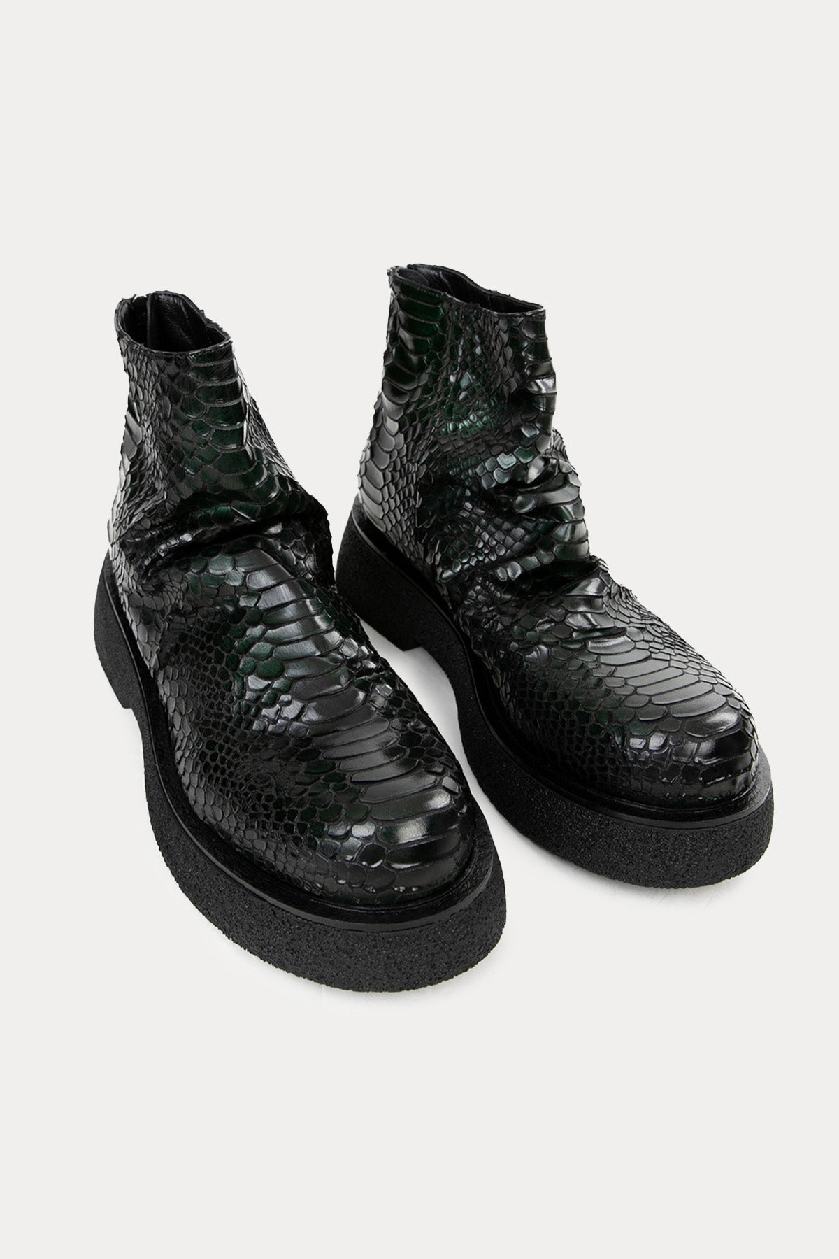 Strategia Büzgülü Krokodil Deri Bot