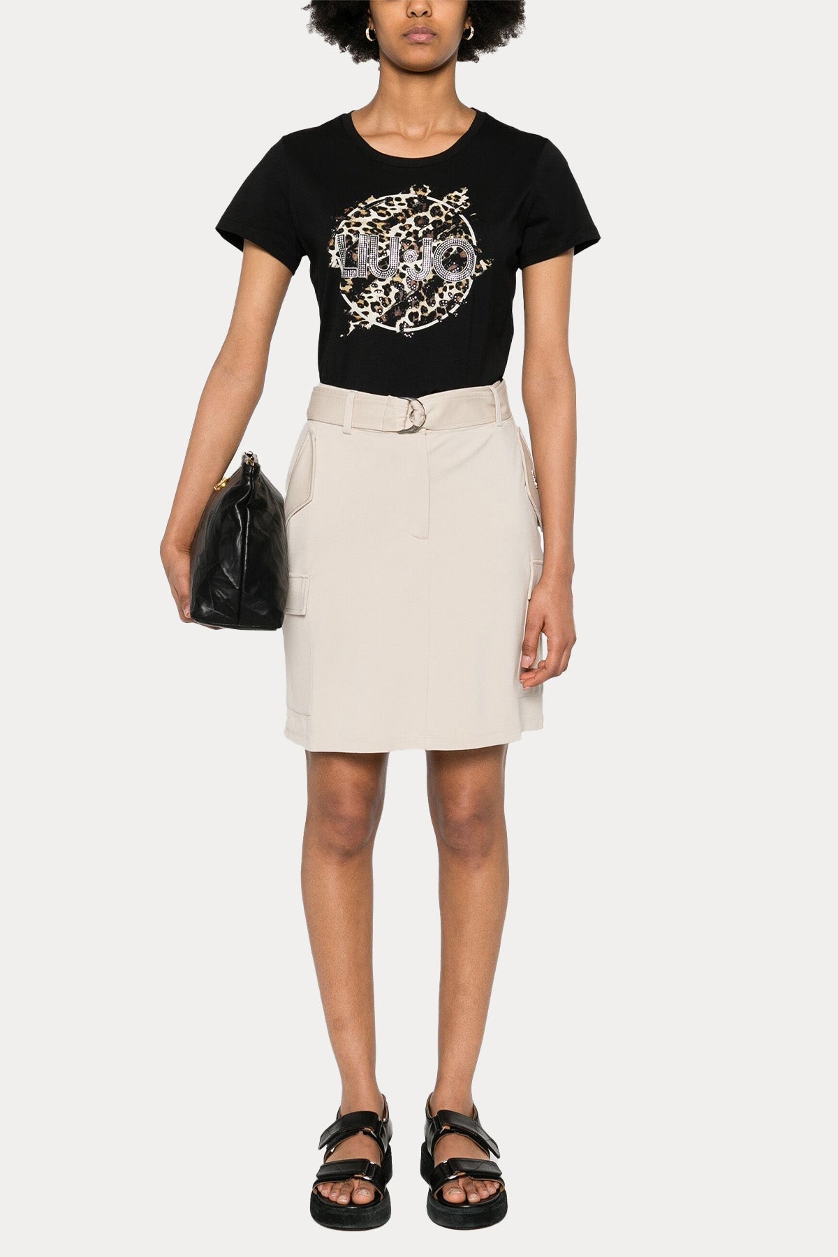 Liu Jo Kargo Cepli Kemerli Mini Etek