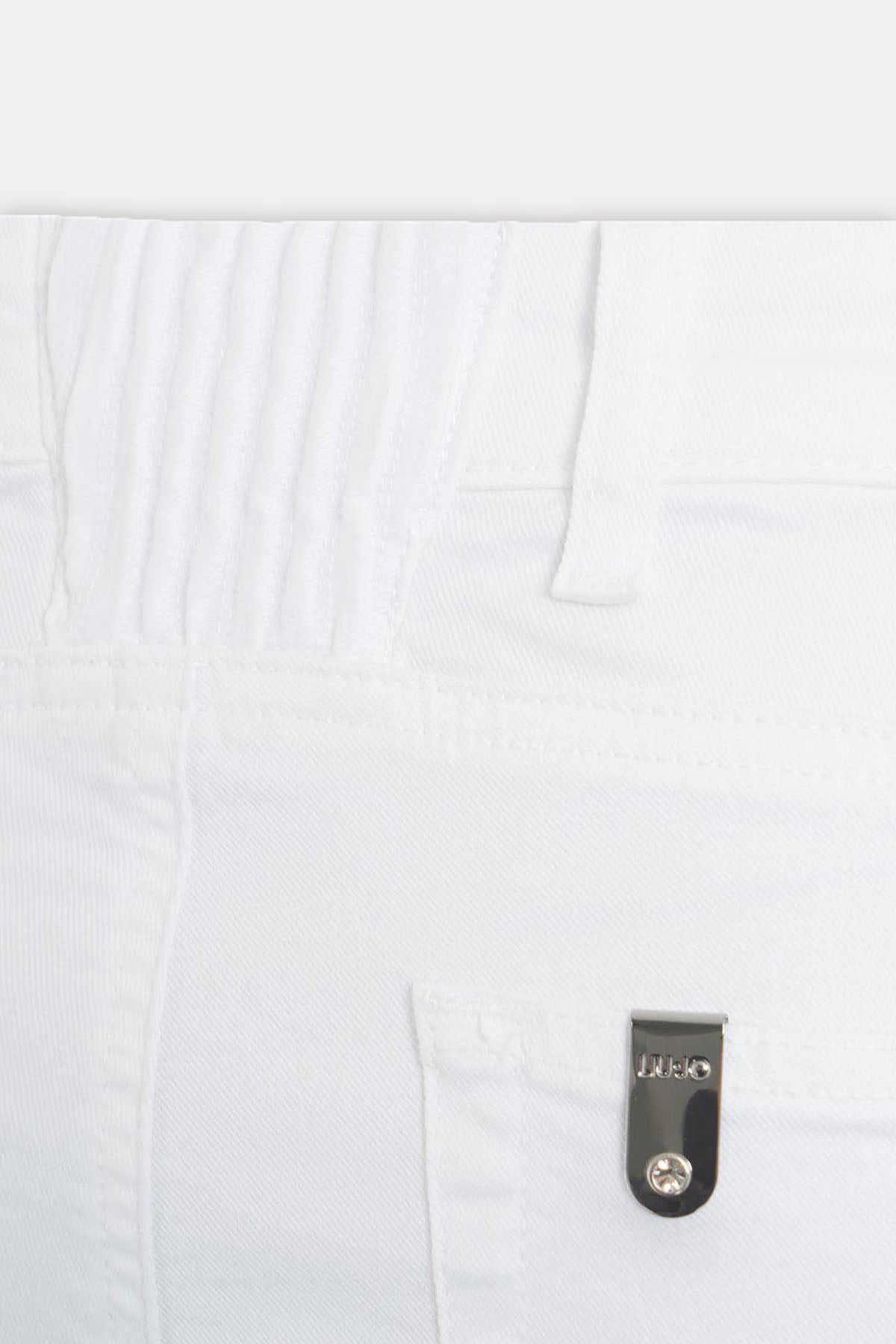 Liu Jo Beli Lastikli Crop Geniş Paça Jeans
