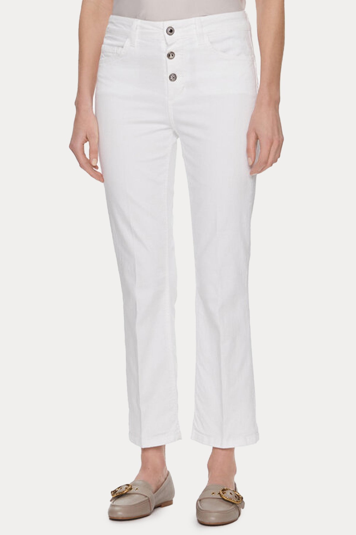 Liu Jo Beli Lastikli Crop Geniş Paça Jeans