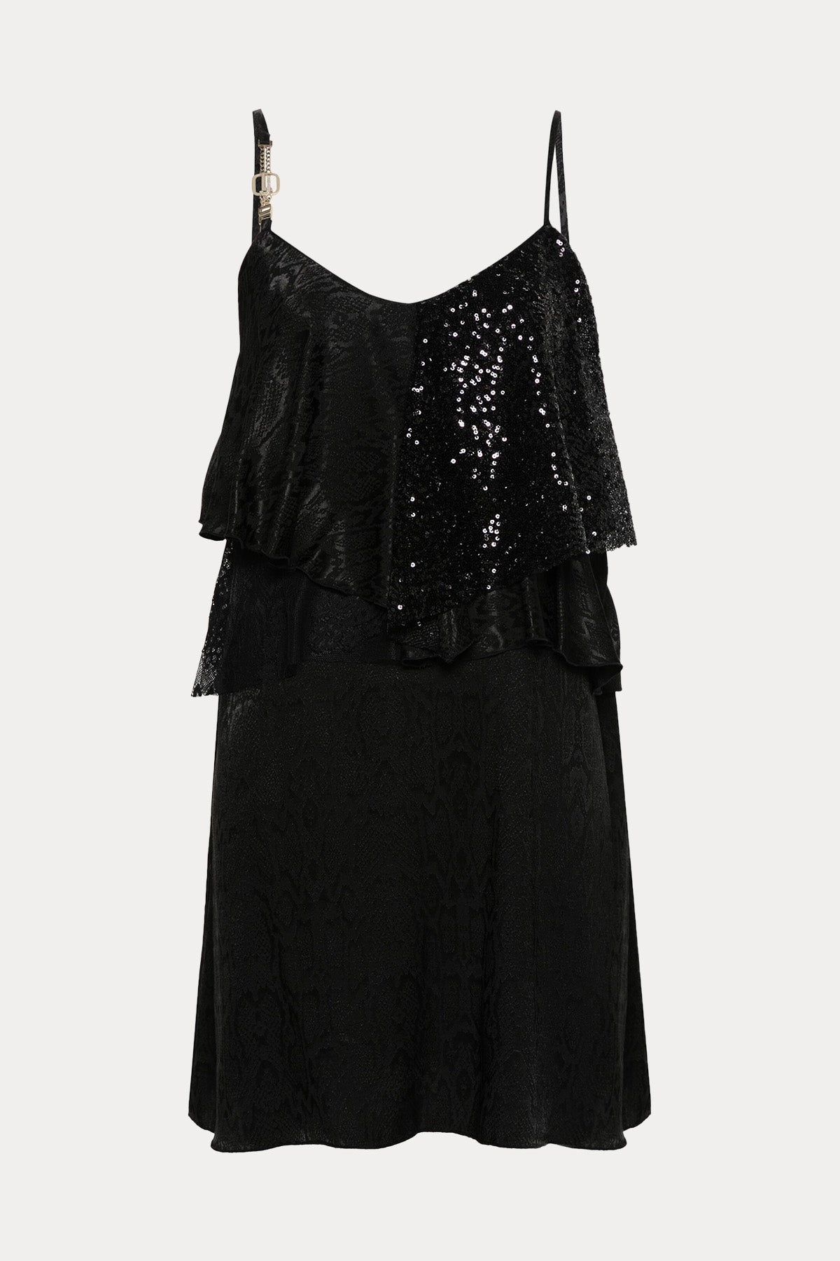 Liu Jo Askılı Payet Ve Jakarlı Mini Elbise