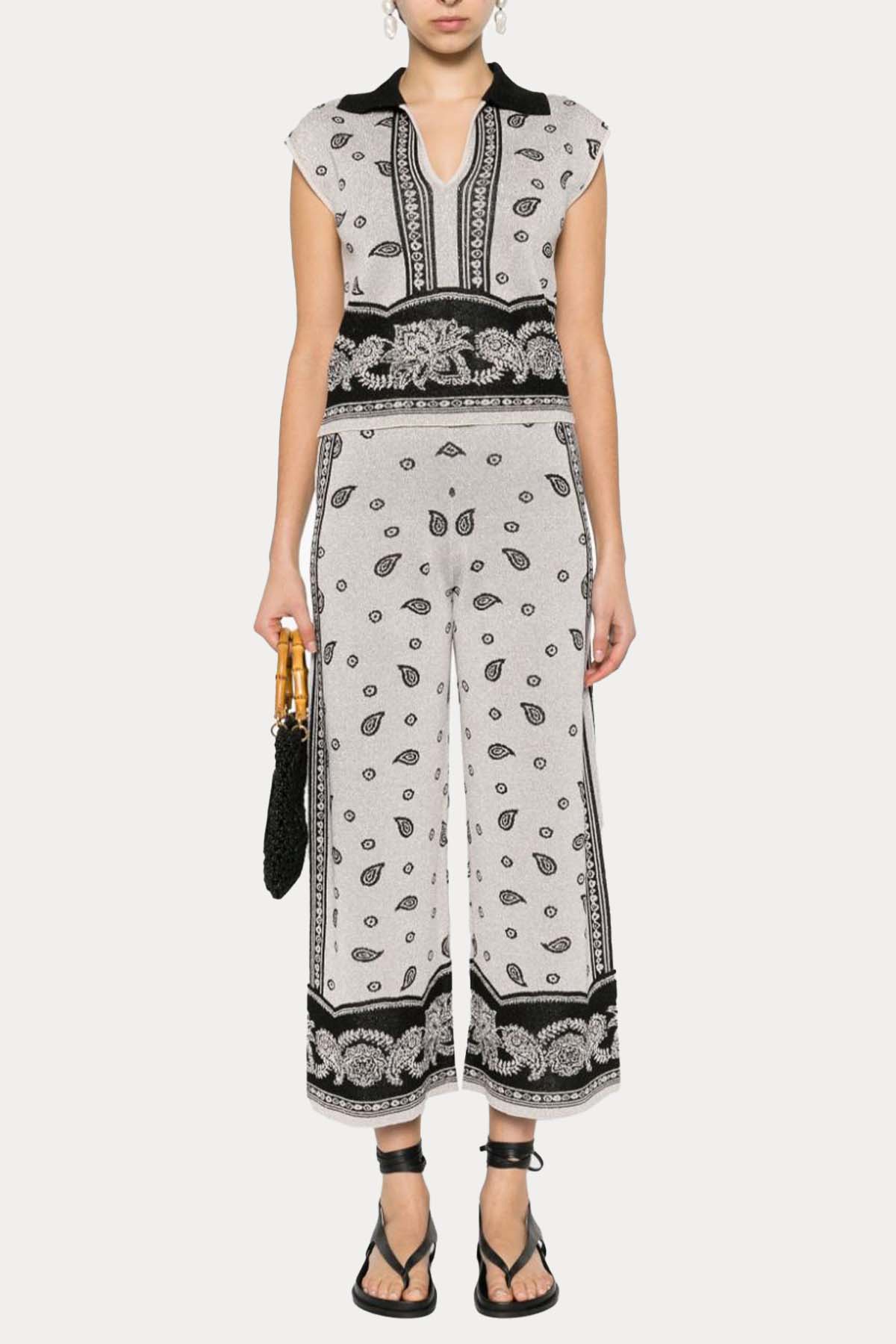 Liu Jo Şal Desen İnce Örgü Pantolon