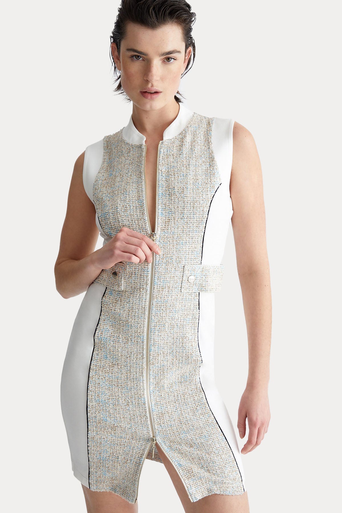 Liu Jo Renkli Örgü Detaylı Mini Elbise