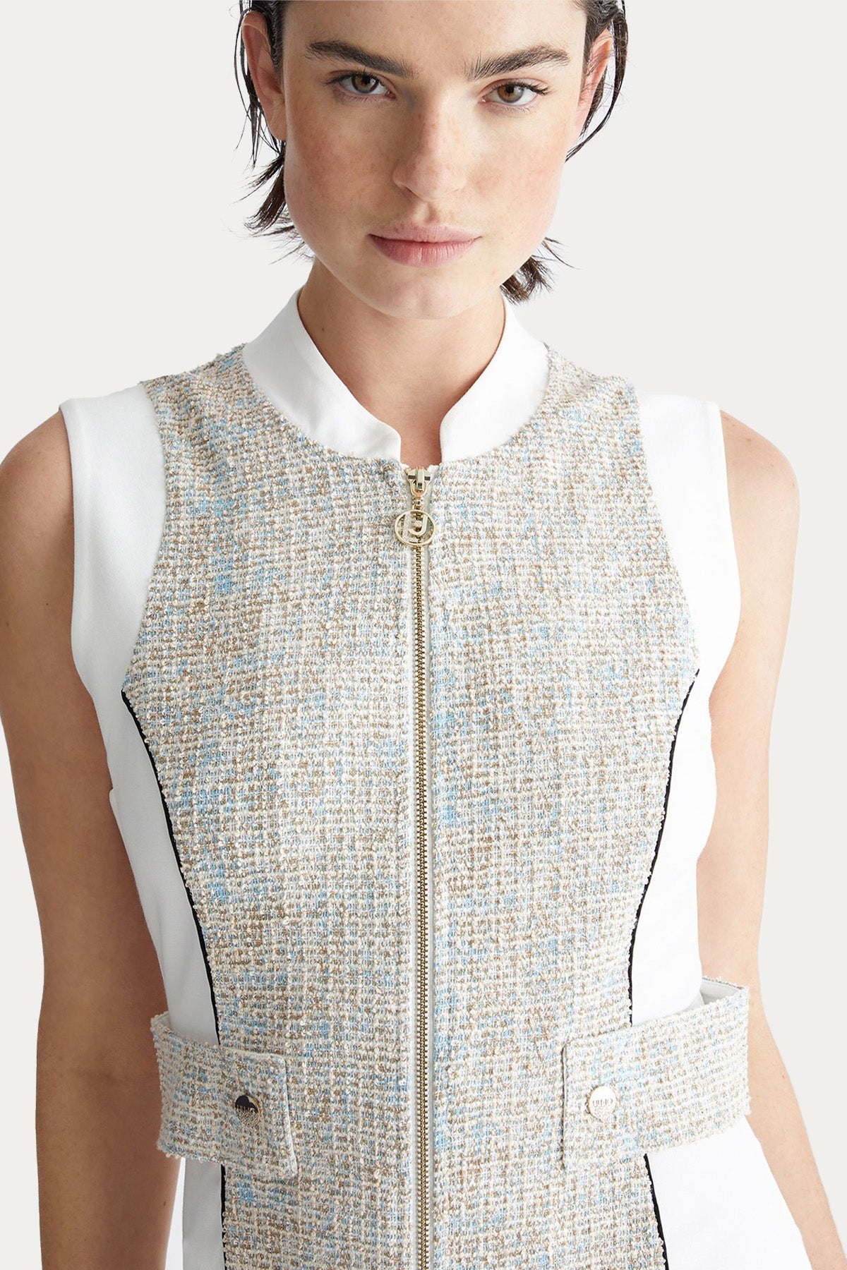 Liu Jo Renkli Örgü Detaylı Mini Elbise