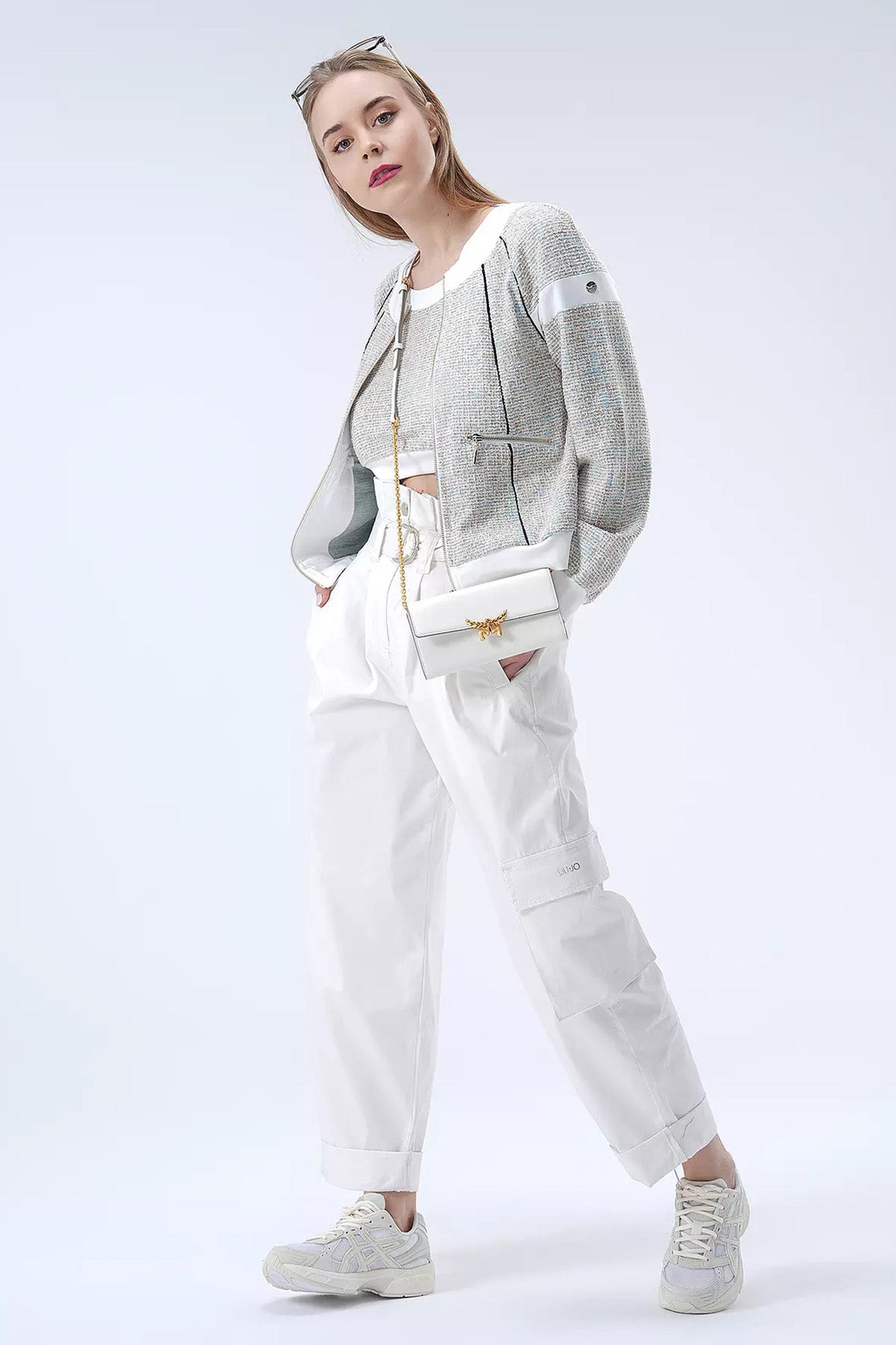 Liu Jo Pileli Kemerli Kargo Pantolon