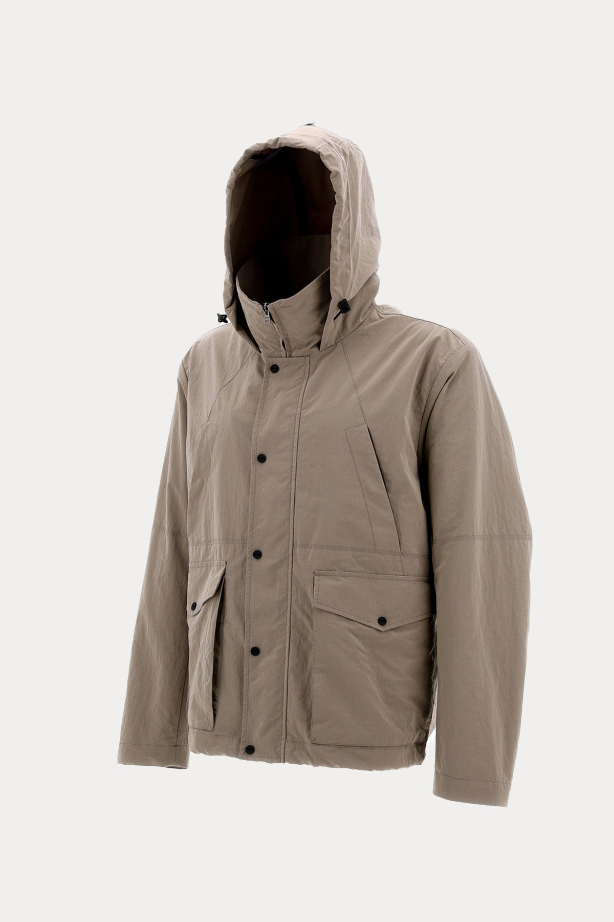 Herno Kapüşonlu Etek Ucu Büzgülü Safari Mont Ceket