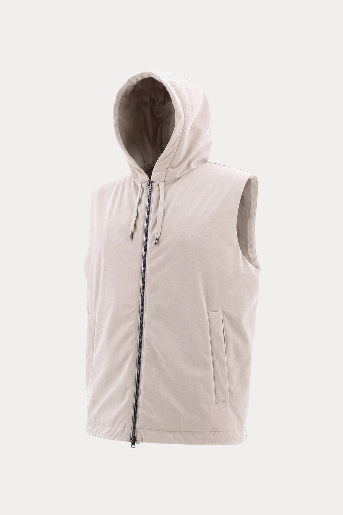 Herno Etek Ucu Büzgülü Kapüşonlu Yelek