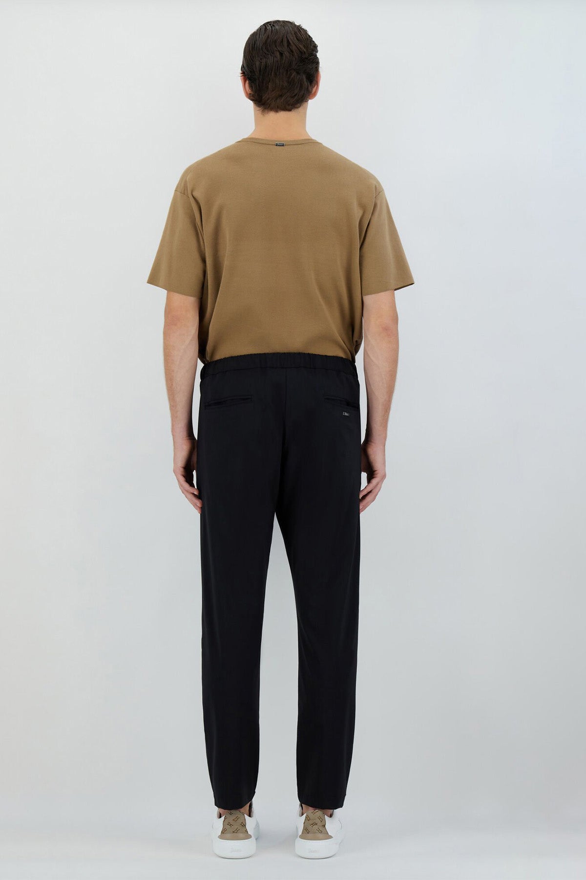 Herno Beli Lastikli Yandan Cepli Tek Pile Pantolon