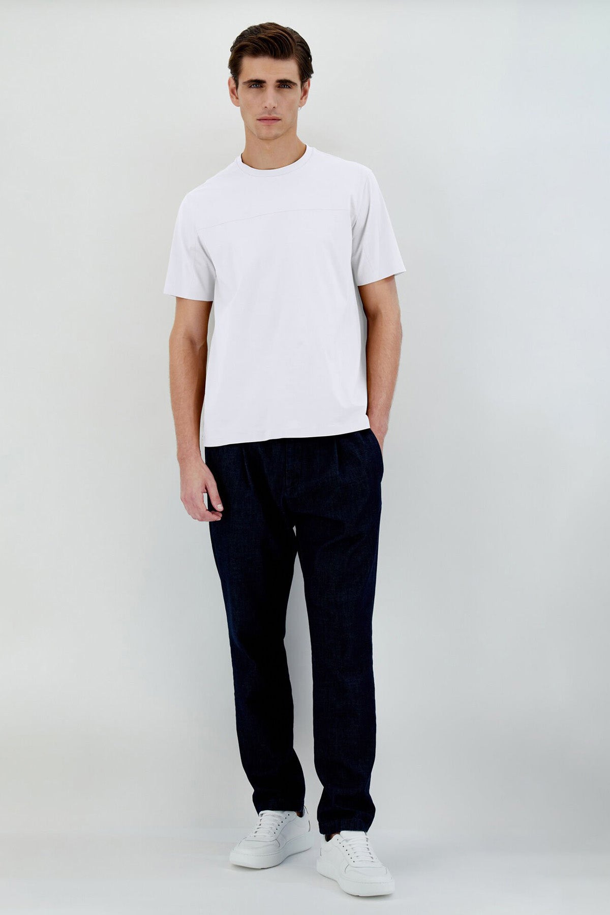 Herno Yuvarlak Yaka Streç T-shirt