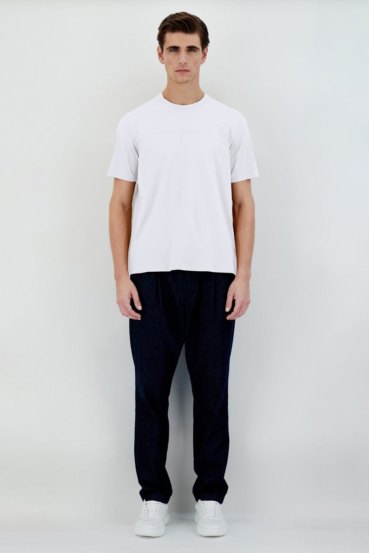 Herno Yuvarlak Yaka Streç T-shirt