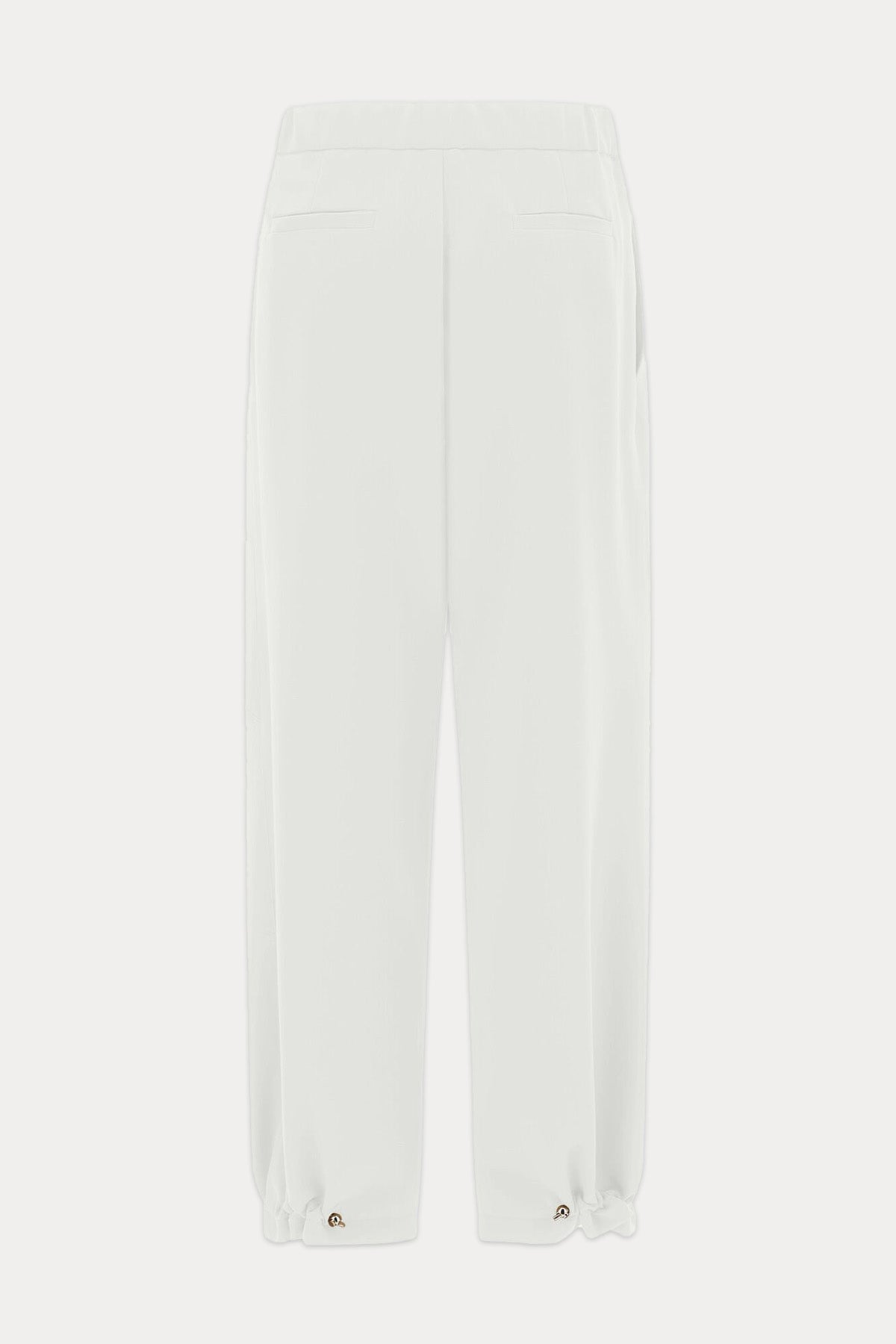 Herno Yüksek Bel Paçası Çıtçıtlı Beli Lastikli Pantolon