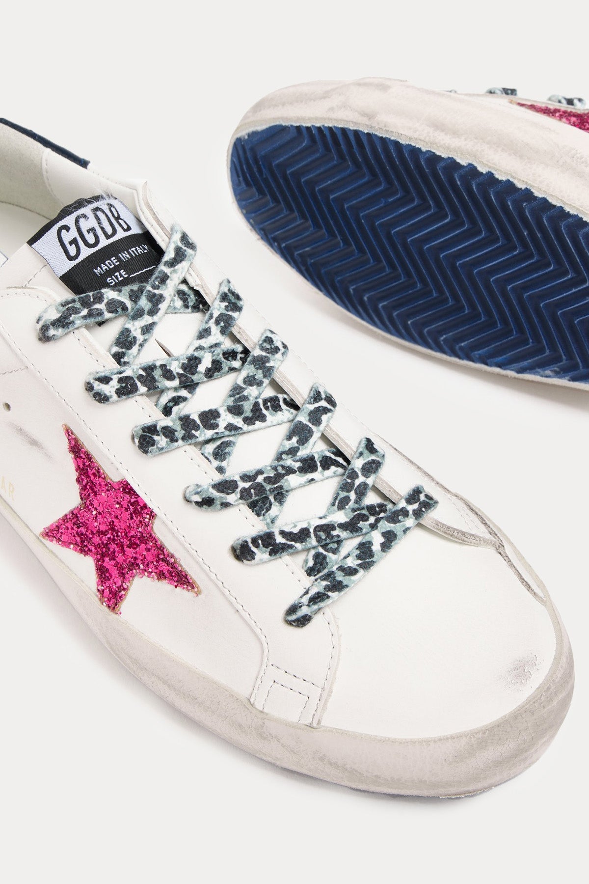 Golden Goose Super-Star Payetli Deri Sneaker Ayakkabı