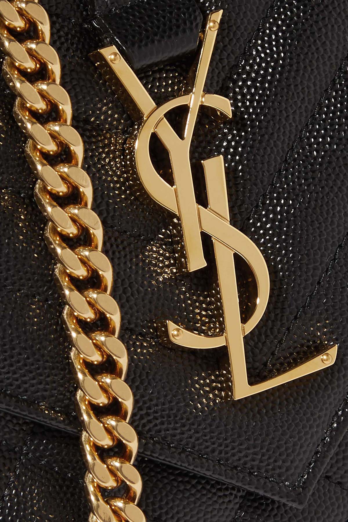 Saint Laurent Logolu Medium Deri Omuz Çantası