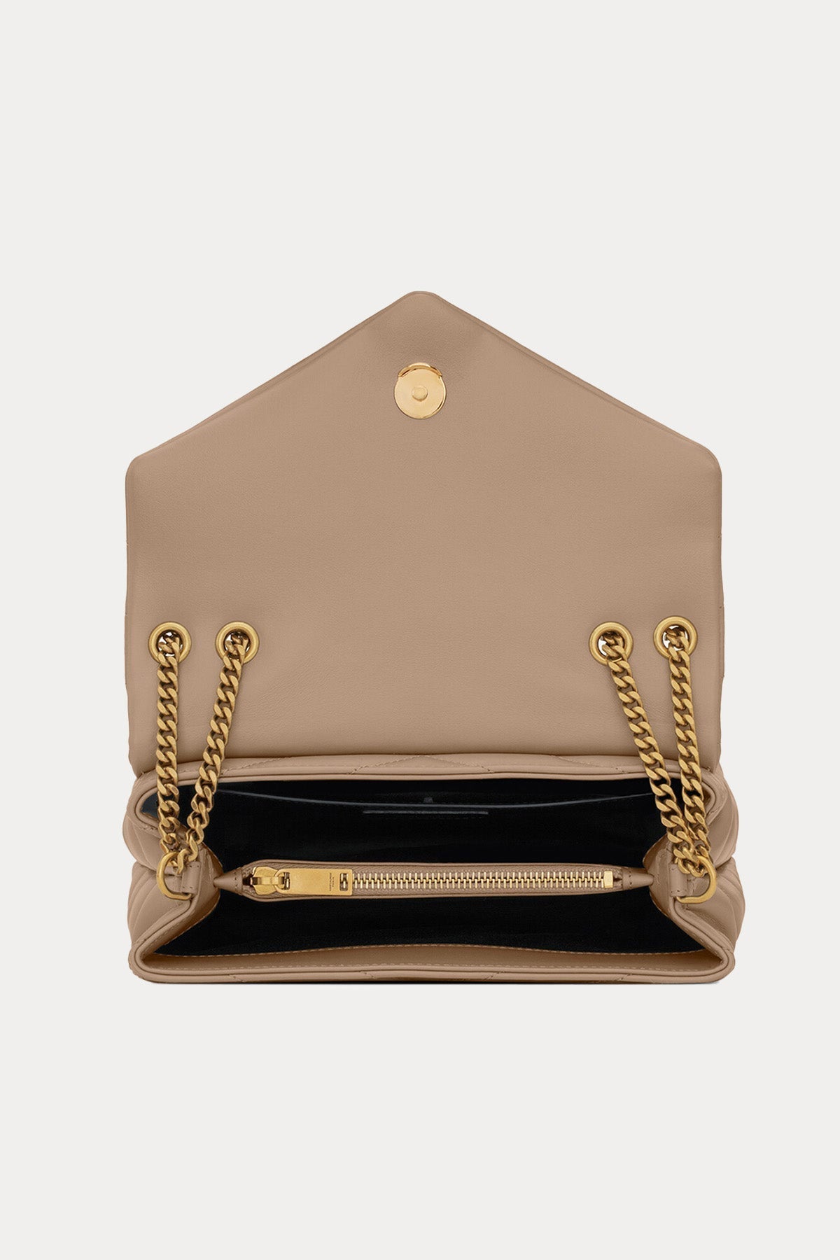 Saint Laurent Logolu Medium Deri Omuz Çantası